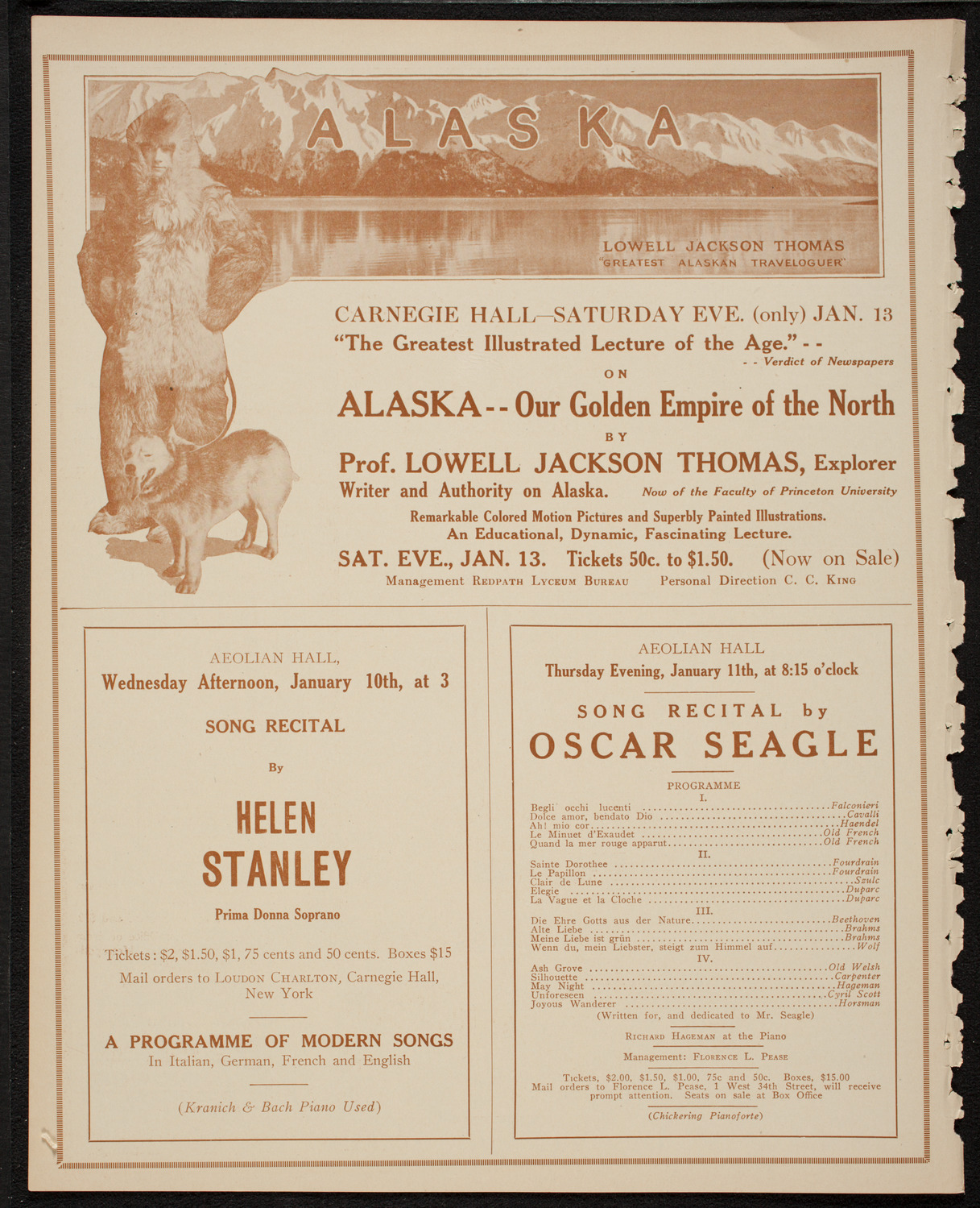 Cincinnati Symphony Orchestra, January 9, 1917, program page 10