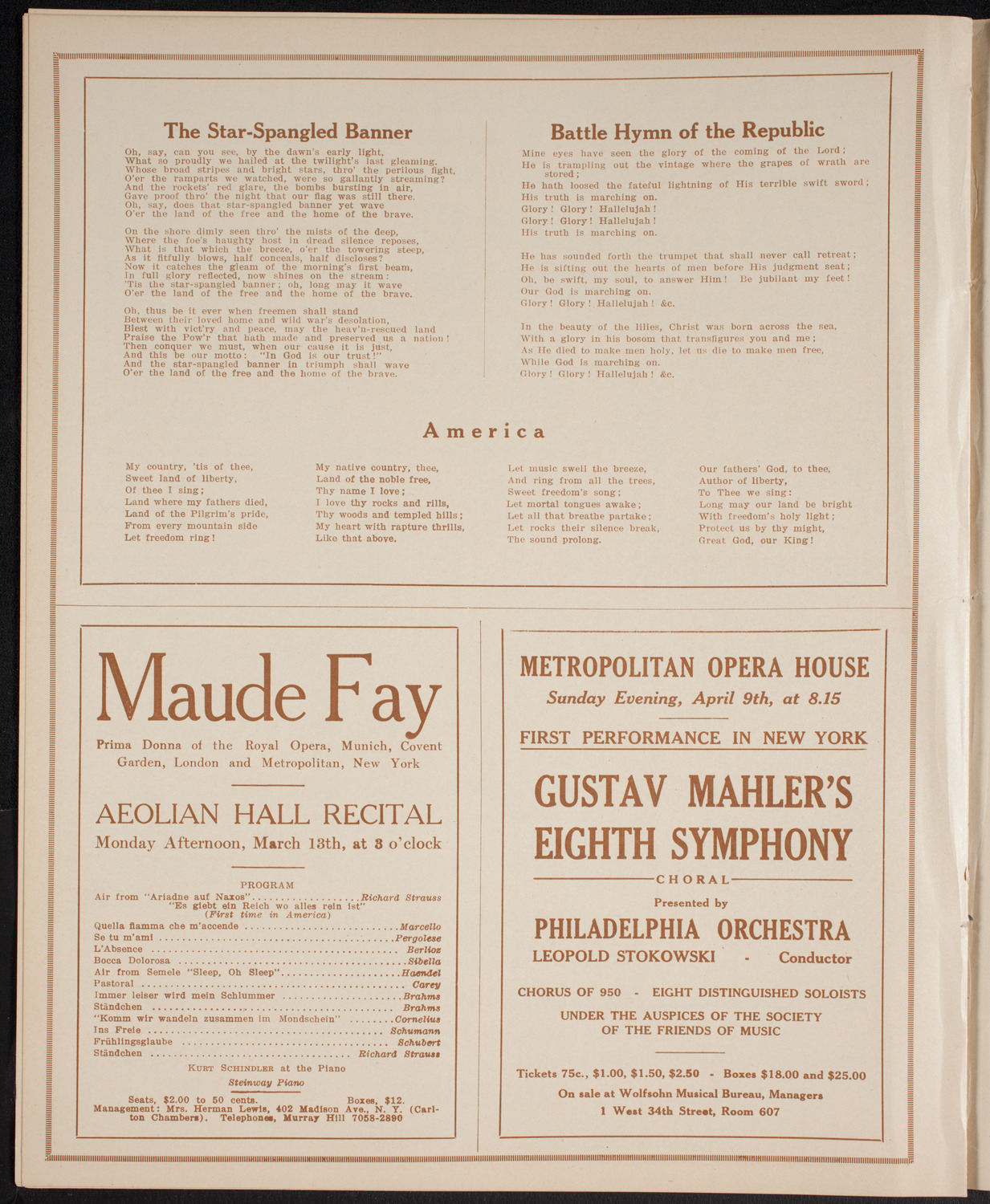 Mass Meeting/ Rally: American Rights Committee, March 13, 1916, program page 10