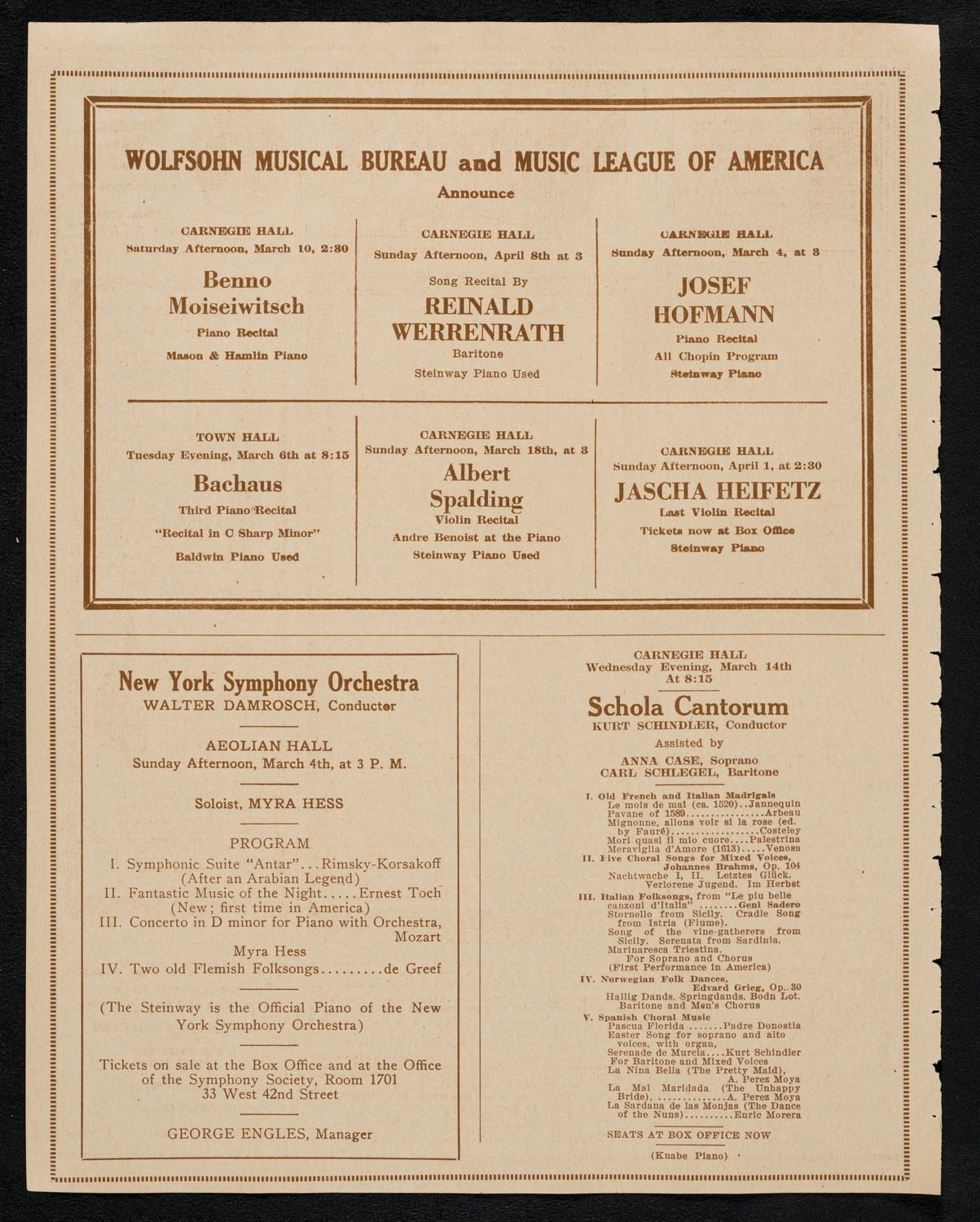 Ethel Leginska, Piano, February 20, 1923, program page 8