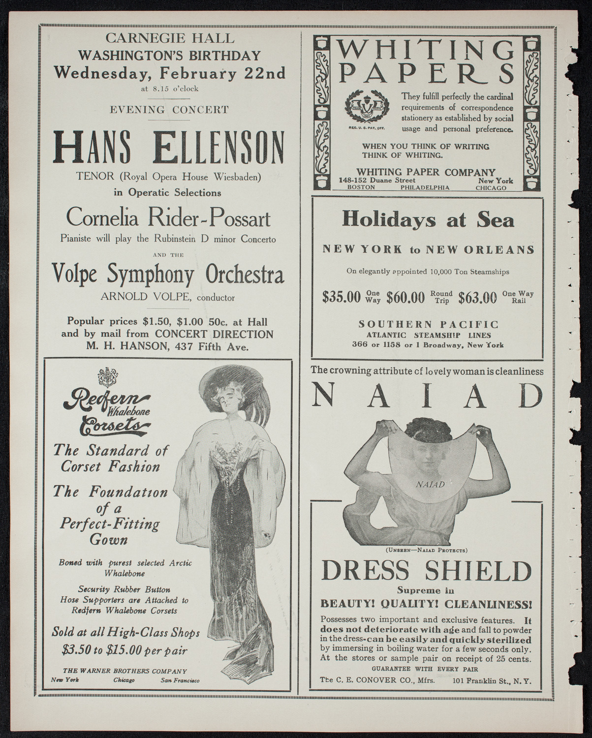 The Civic Forum, February 15, 1911, program page 2