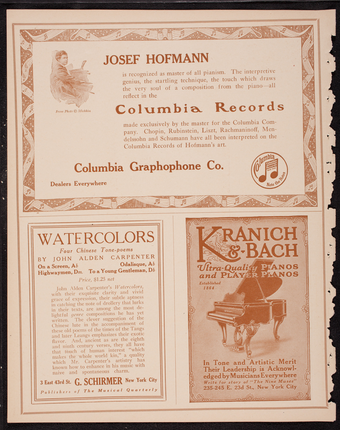 New York Symphony Orchestra, November 25, 1916, program page 6