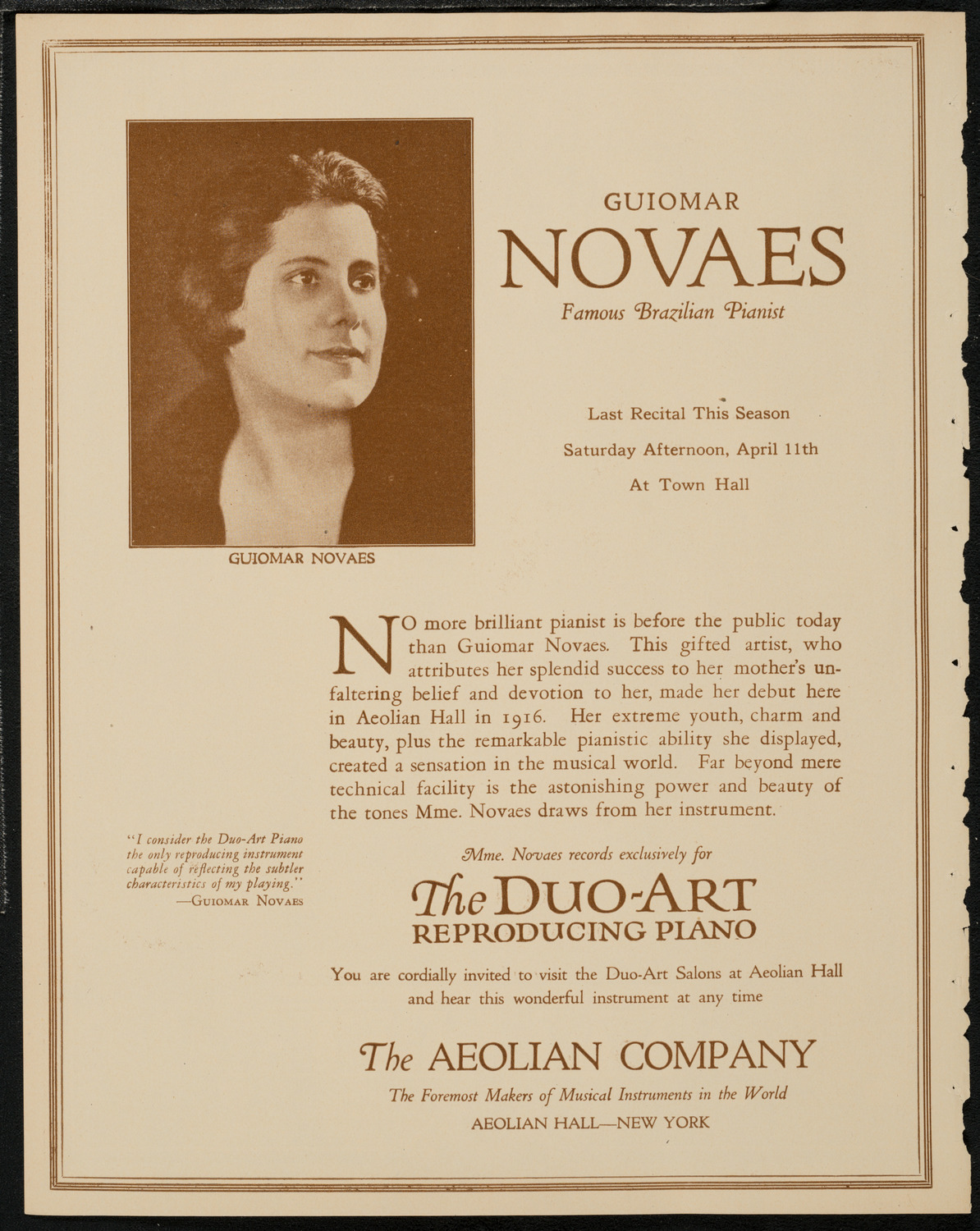 Oratorio Society of New York, April 8, 1925, program page 2