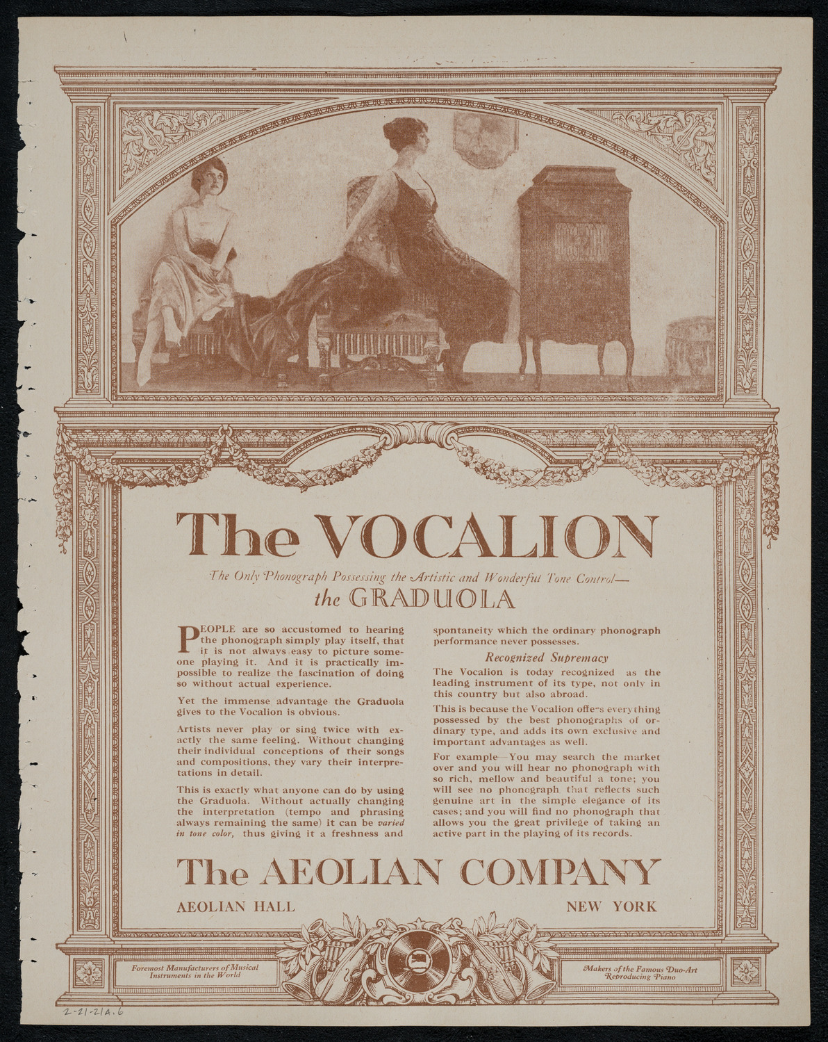 Benefit: Fordham University, February 21, 1921, program page 11