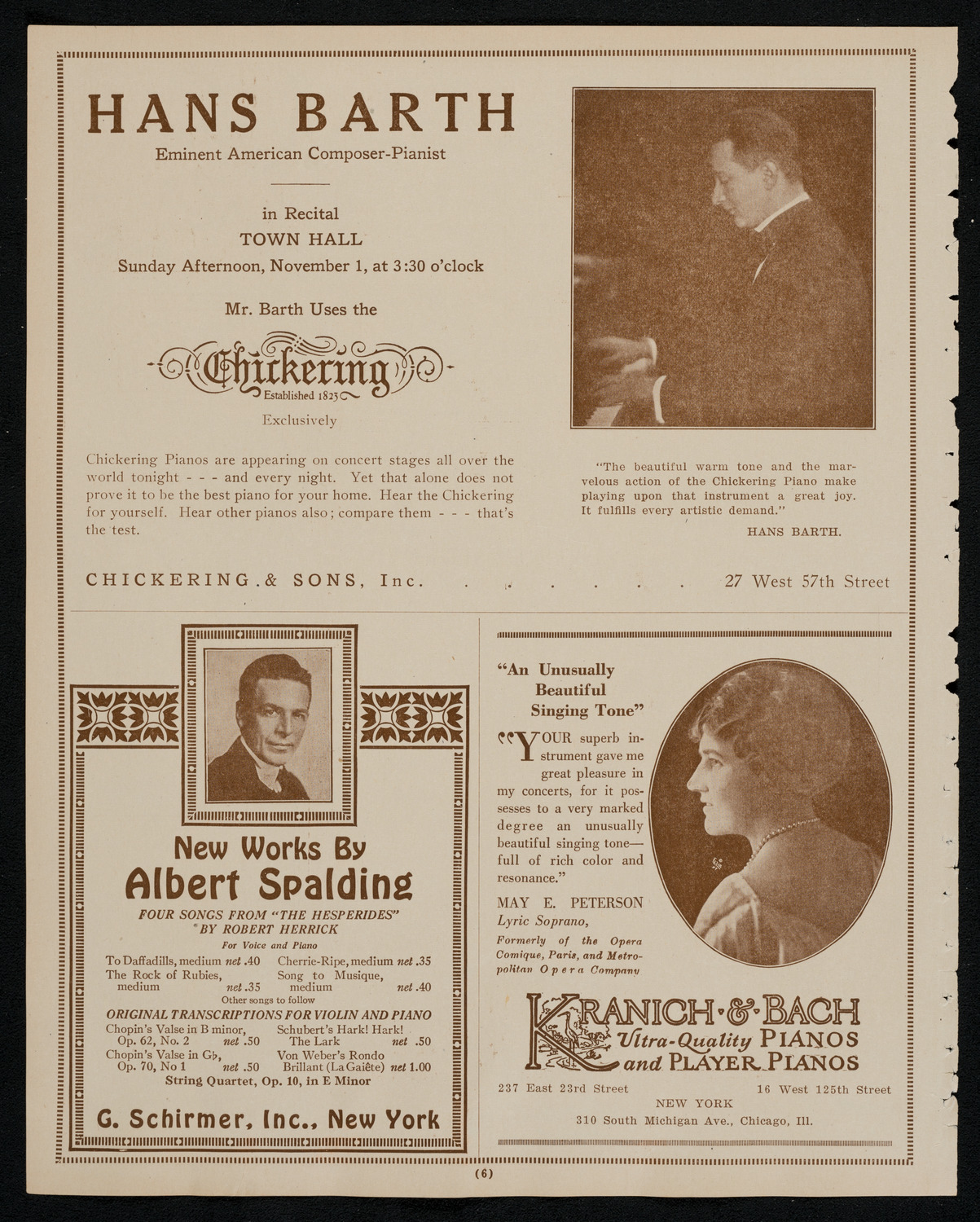 Zlatko Balokovic, Violin, October 28, 1925, program page 6