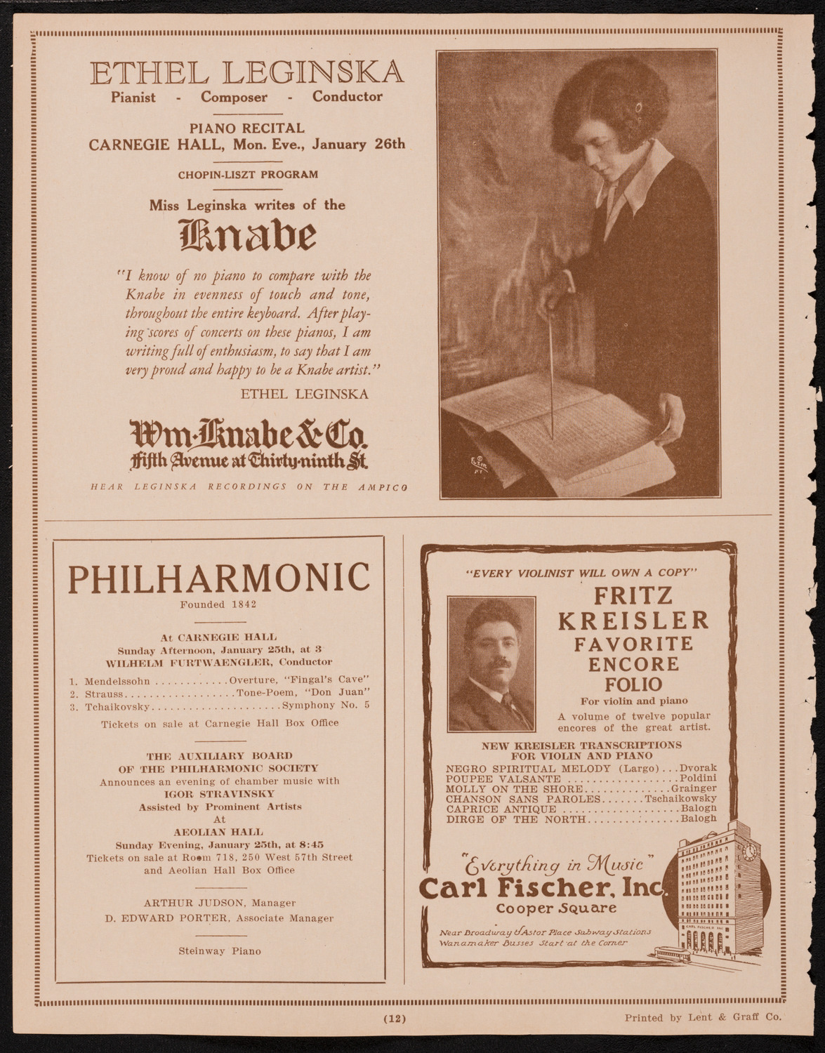 Symphony Concert for Young People, January 24, 1925, program page 12