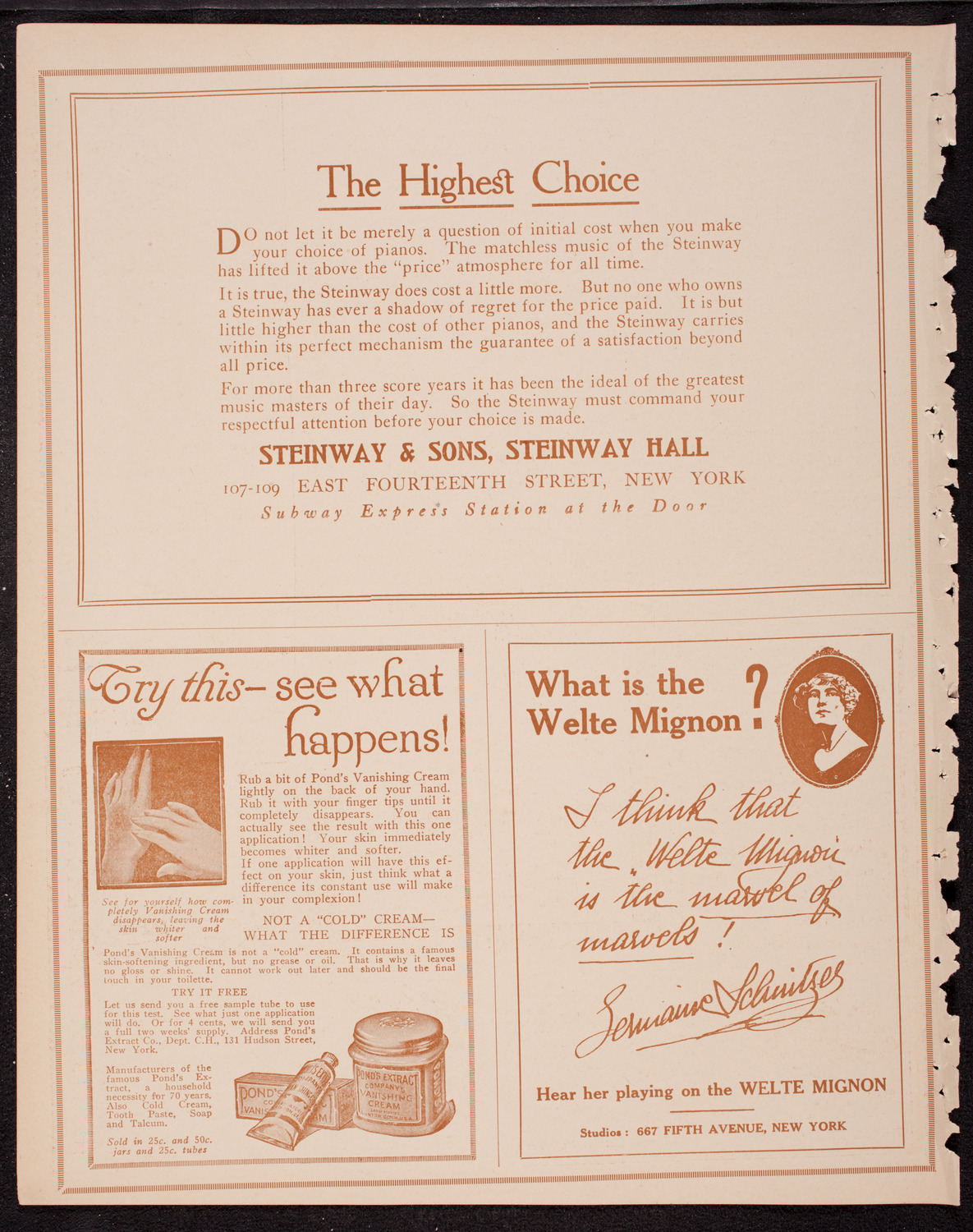 Columbia University Chorus, December 18, 1916, program page 4