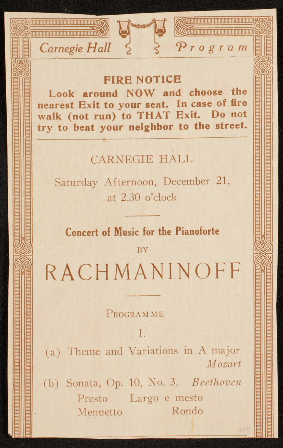 Philadelphia Orchestra, December 17, 1918, program page 5
