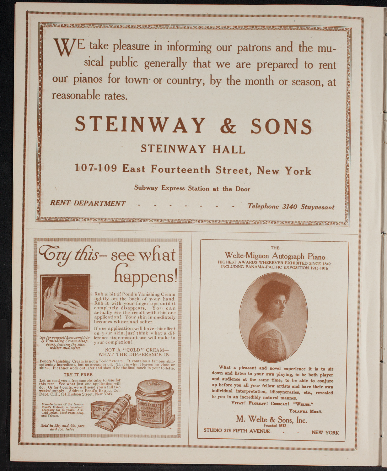 Marie Rappold, Soprano, April 28, 1916, program page 4