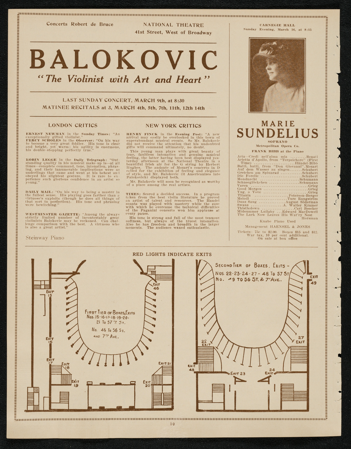 New York Symphony Orchestra, March 7, 1924, program page 10