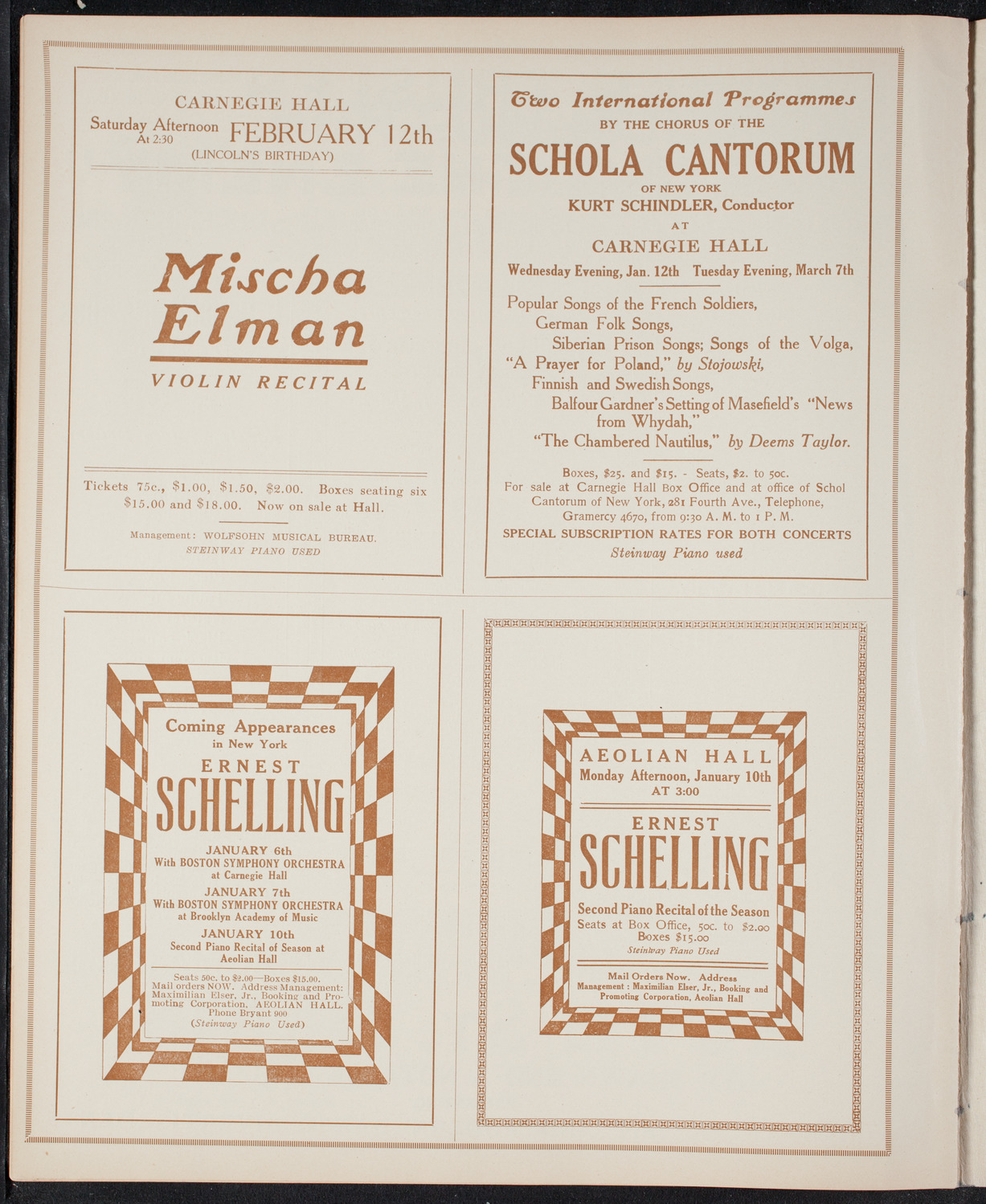 Concert and Meeting: American Jewish Relief Committee, December 21, 1915, program page 10