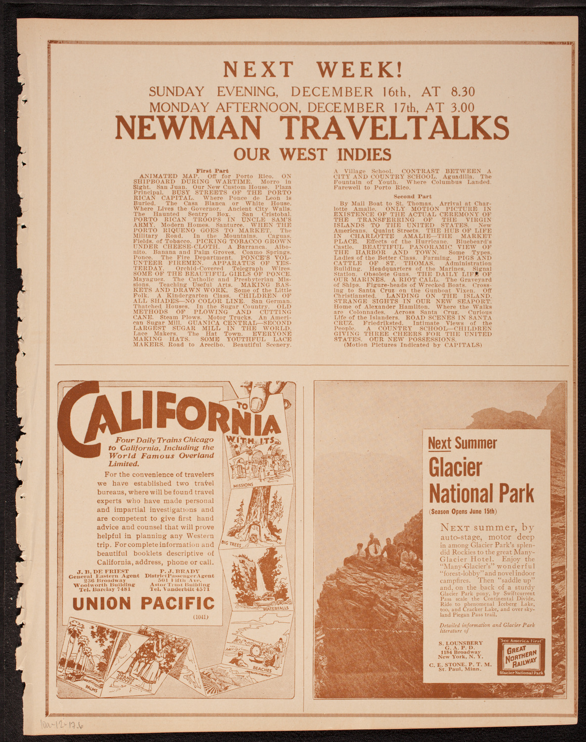 Newman Traveltalks: Our Hawaii, December 10, 1917, program page 11