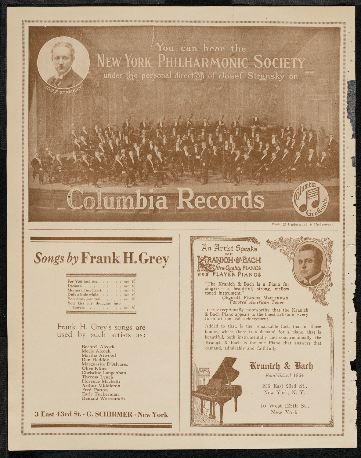 New York Philharmonic, March 24, 1921, program page 6