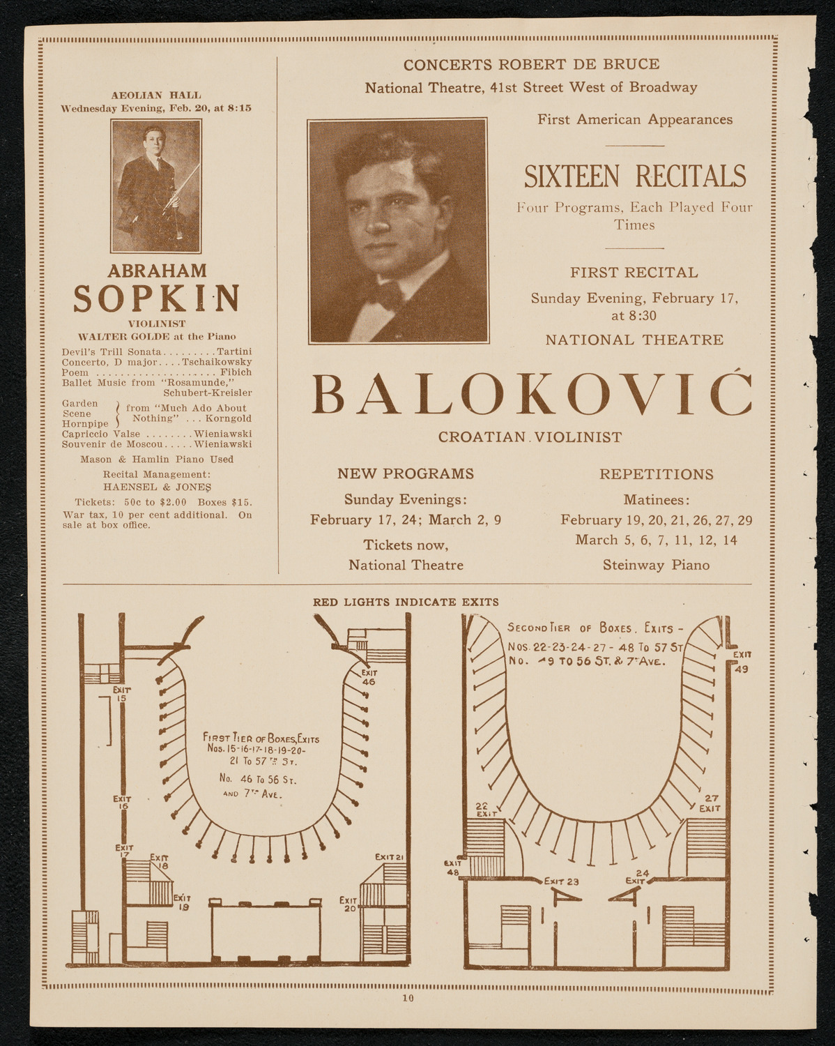 New York Symphony Orchestra, February 14, 1924, program page 10