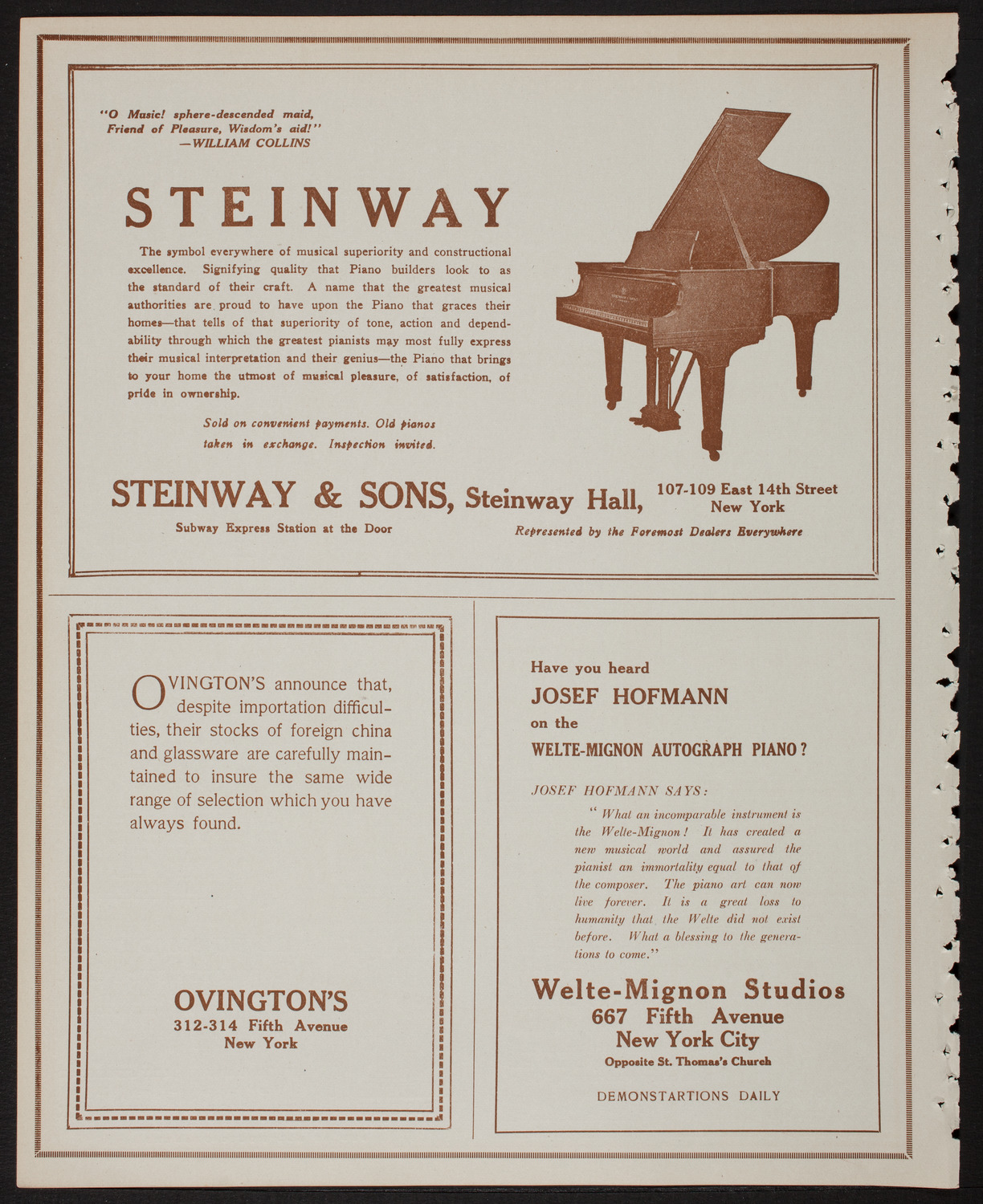New York Philharmonic, February 7, 1918, program page 4