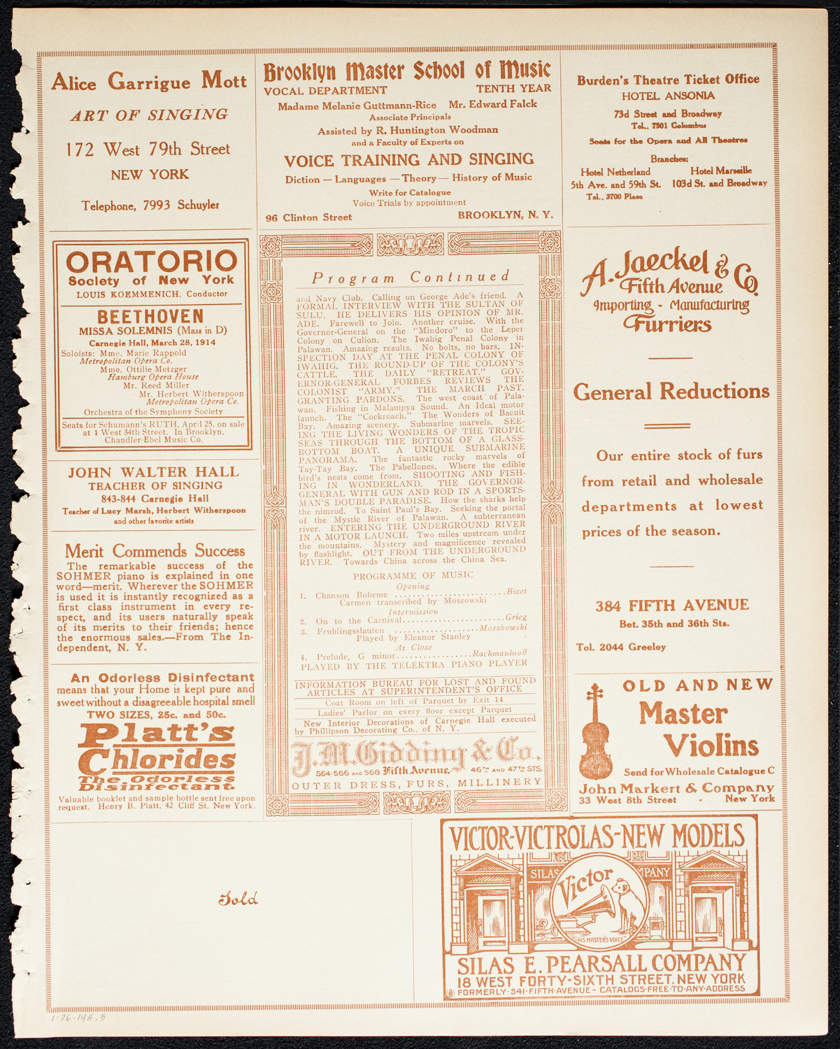Burton Holmes Travelogue: Cruising Through the Philippines, January 26, 1914, program page 9