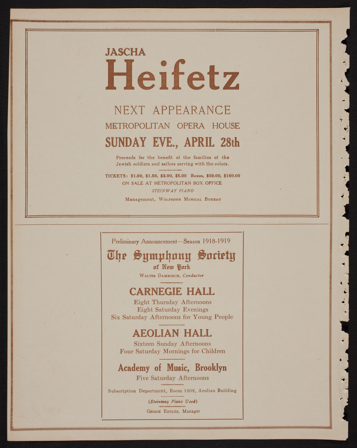 New York Banks' Glee Club, April 15, 1918, program page 8