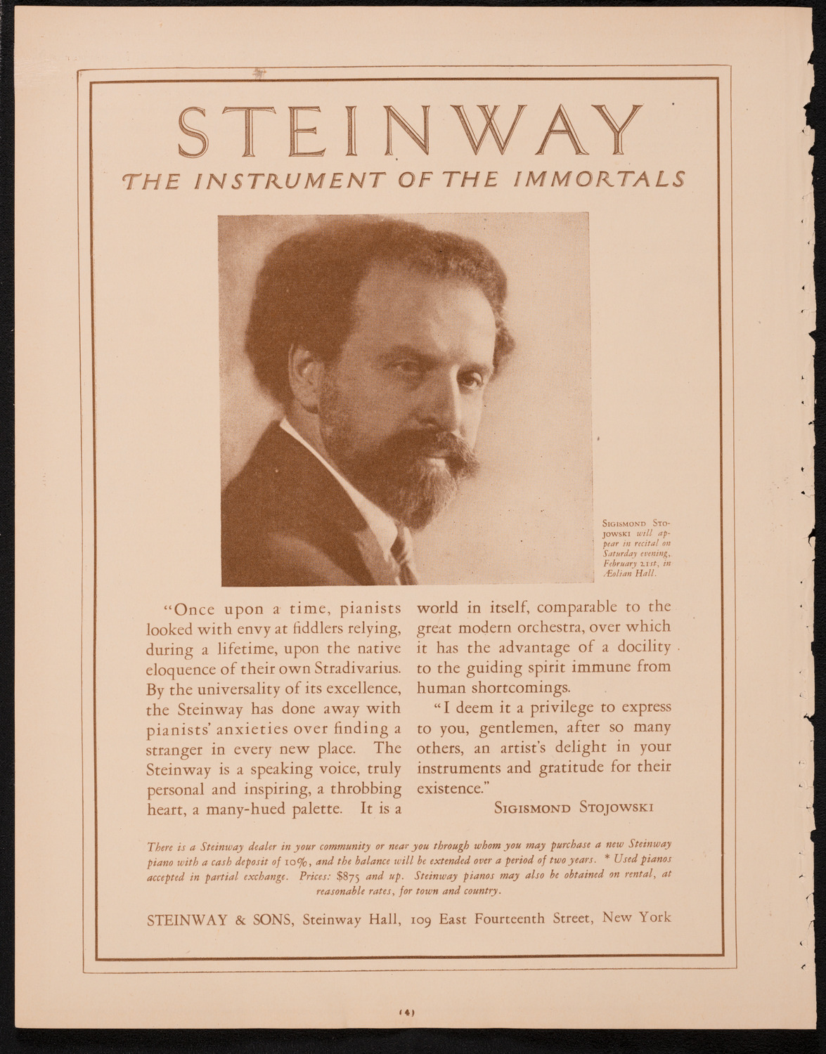 Philadelphia Orchestra, February 17, 1925, program page 4