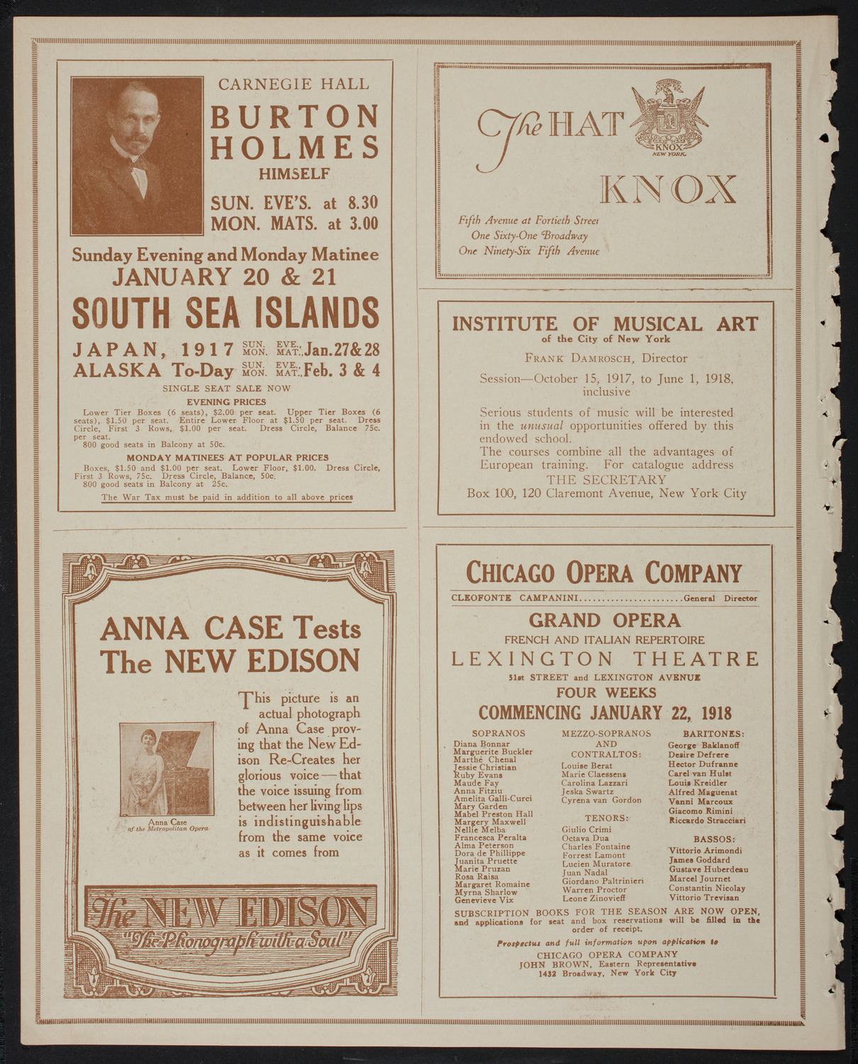 Burton Holmes Travelogue: New Zealand and Tasmania, January 14, 1918, program page 2