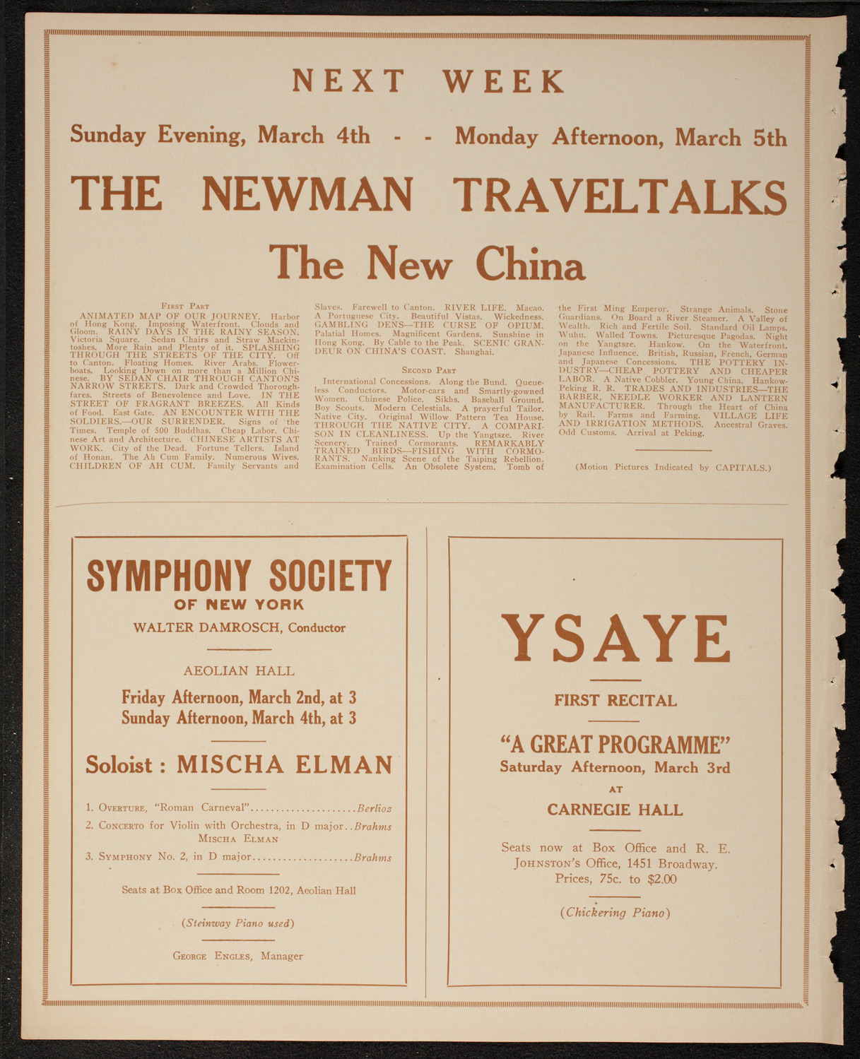 Newman Traveltalks: Japan Today, February 25, 1917, program page 8