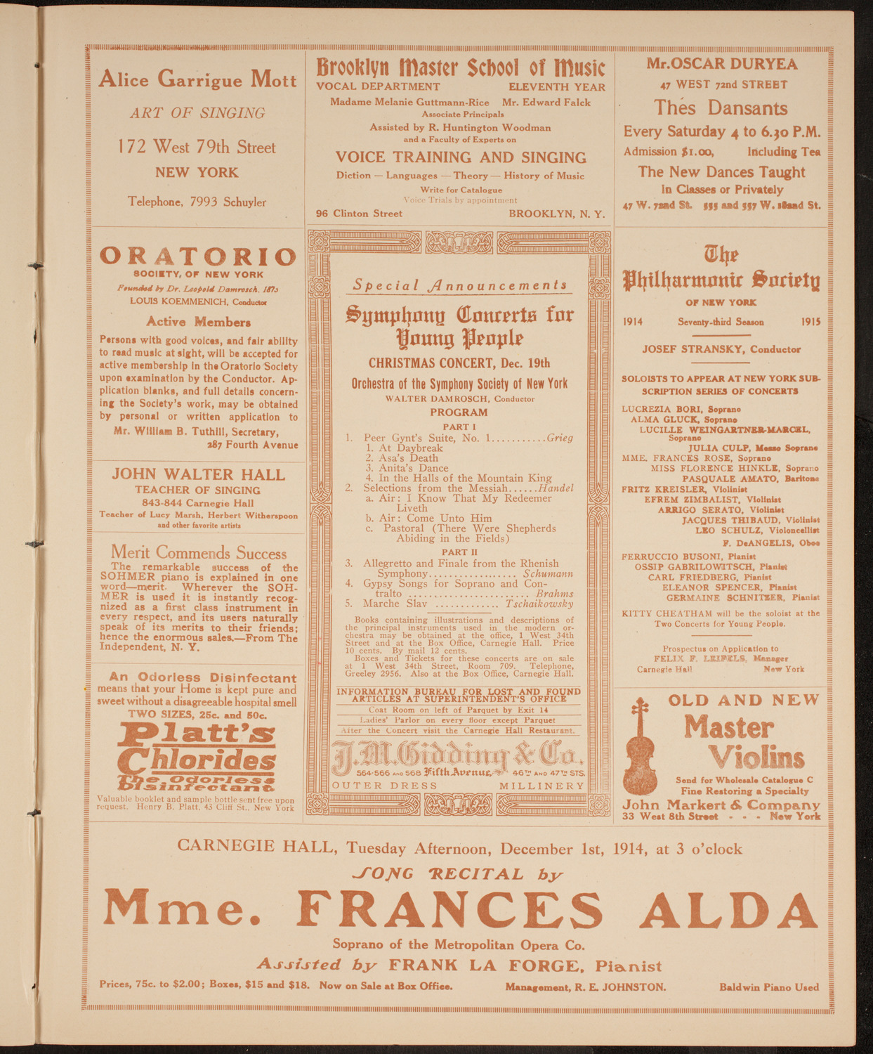 Symphony Concert for Young People, November 21, 1914, program page 9