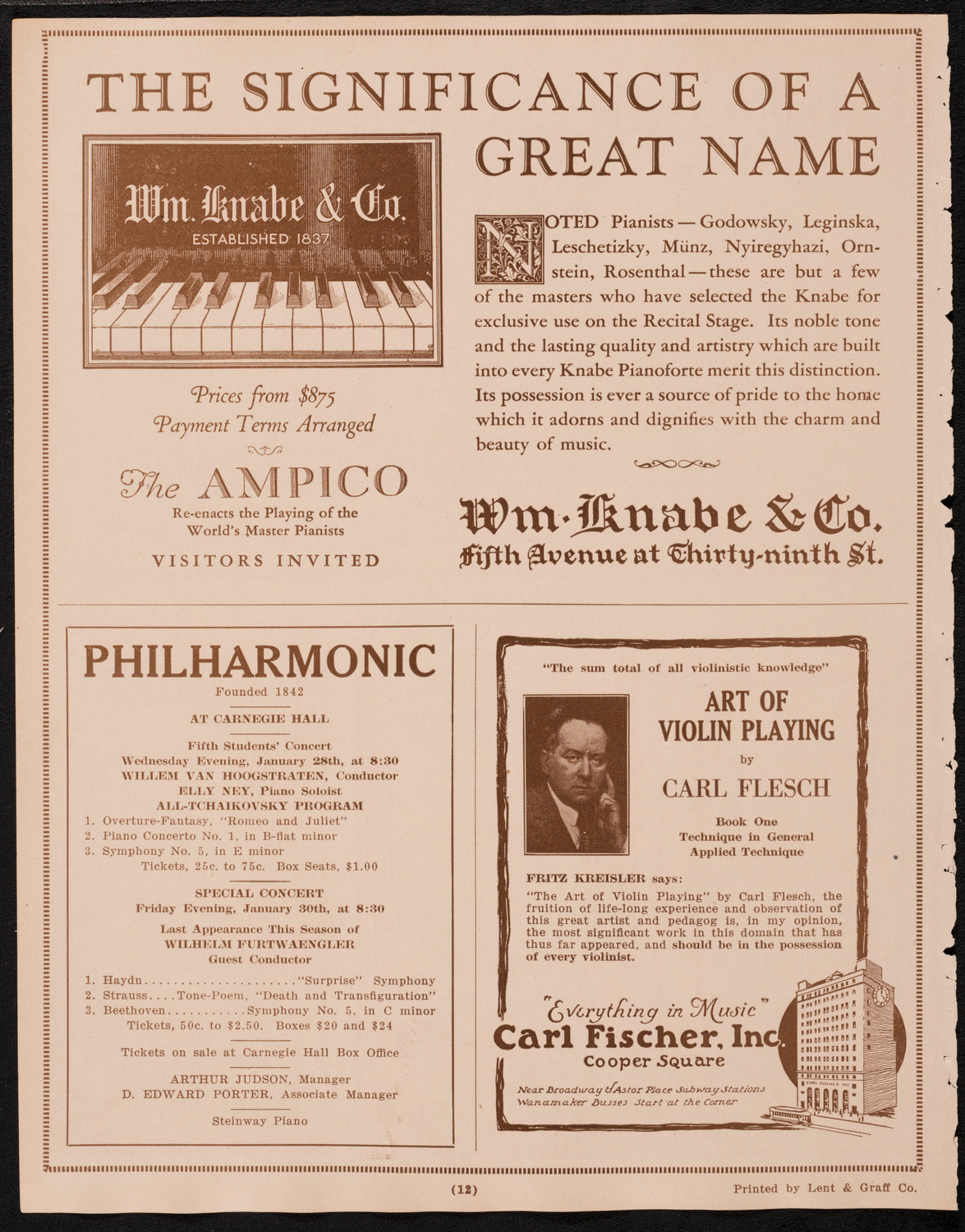 State Symphony Orchestra of New York, January 27, 1925, program page 12