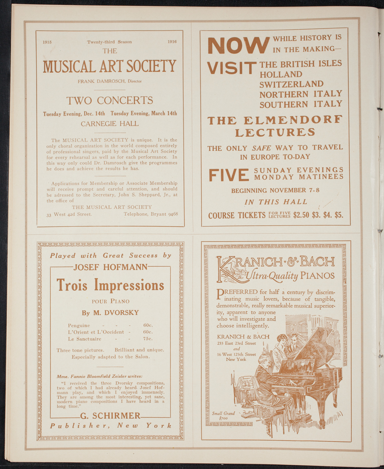 Nellie Melba, Soprano, October 31, 1915, program page 6
