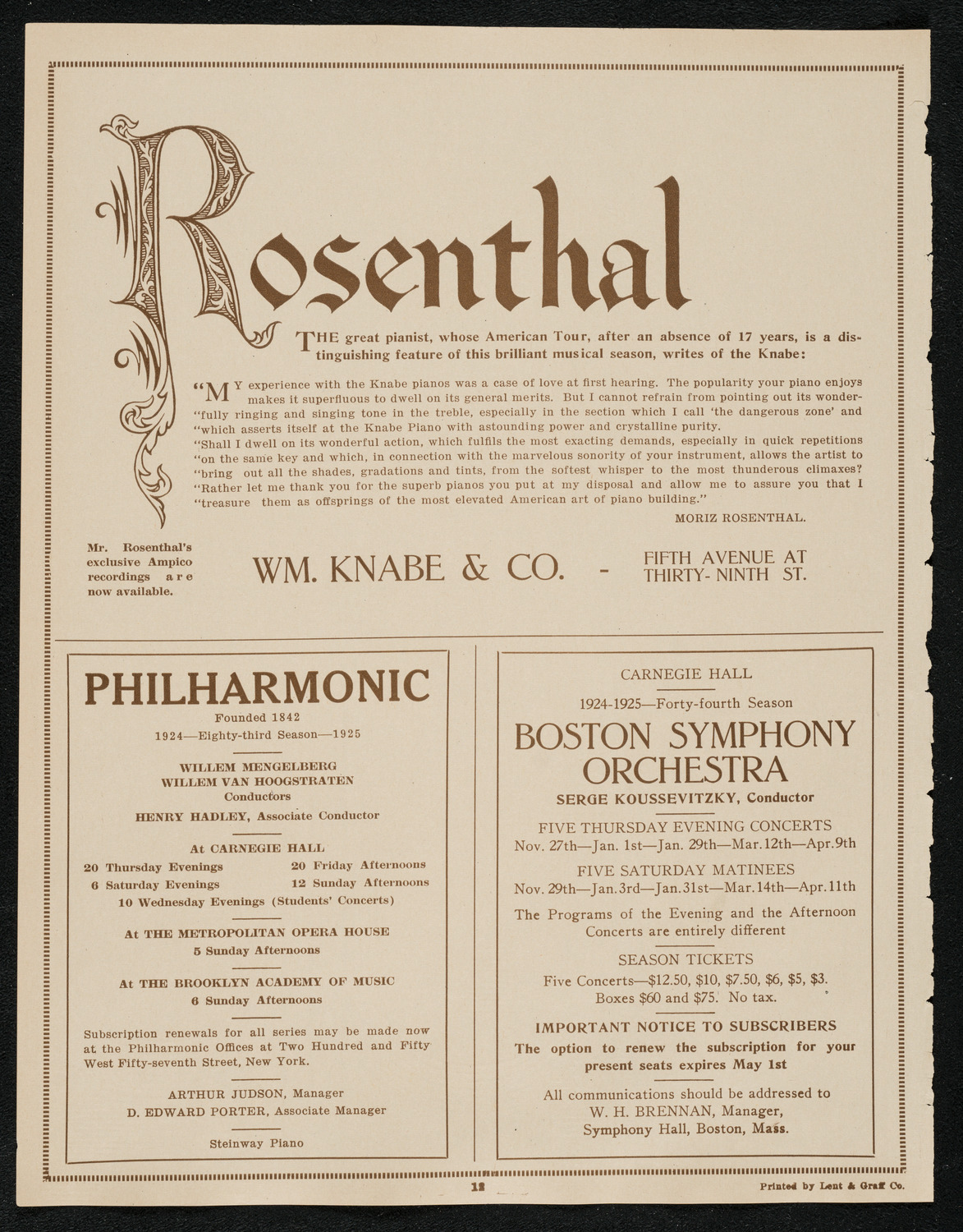 Benefit: American Committee for Relief of German Children, May 11, 1924, program page 12