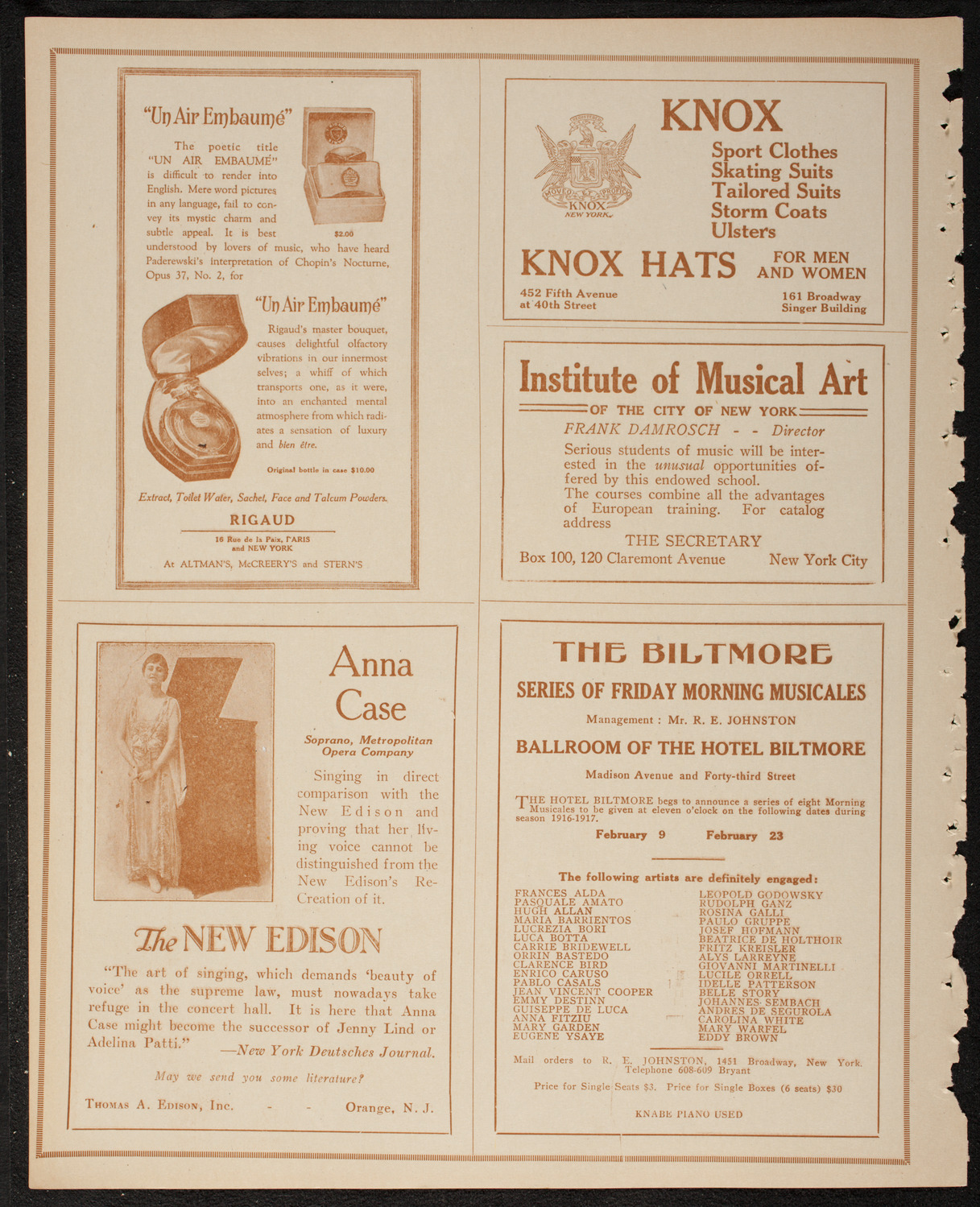 Hampton Concert, February 1, 1917, program page 2