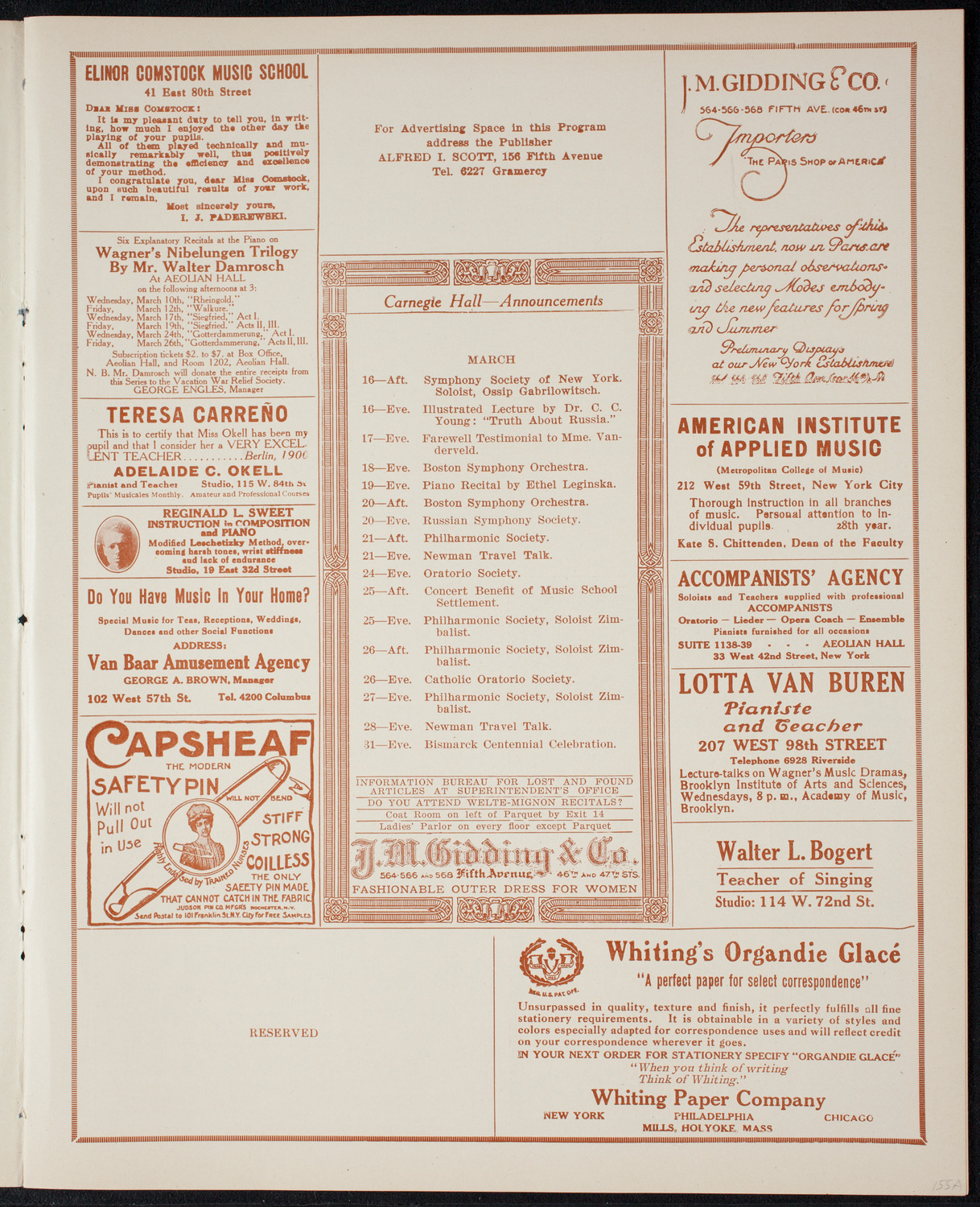 Newman Traveltalks: Berlin, March 14, 1915, program page 3