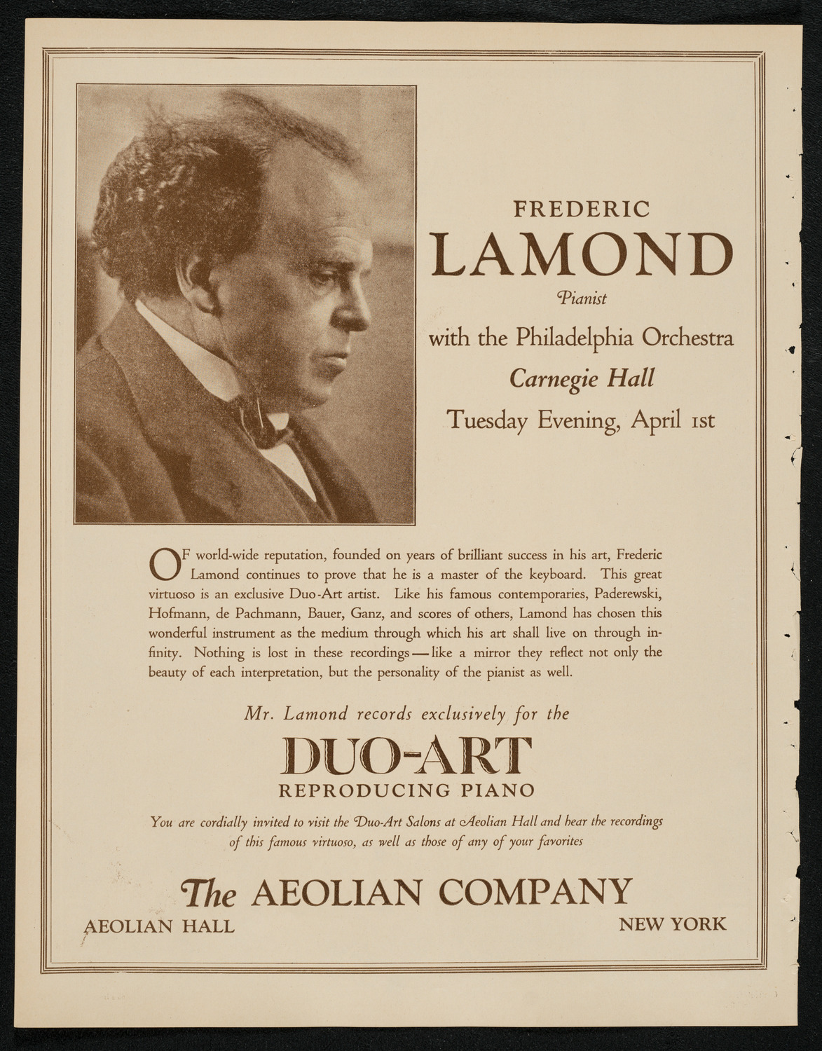 New York Philharmonic, March 28, 1924, program page 2