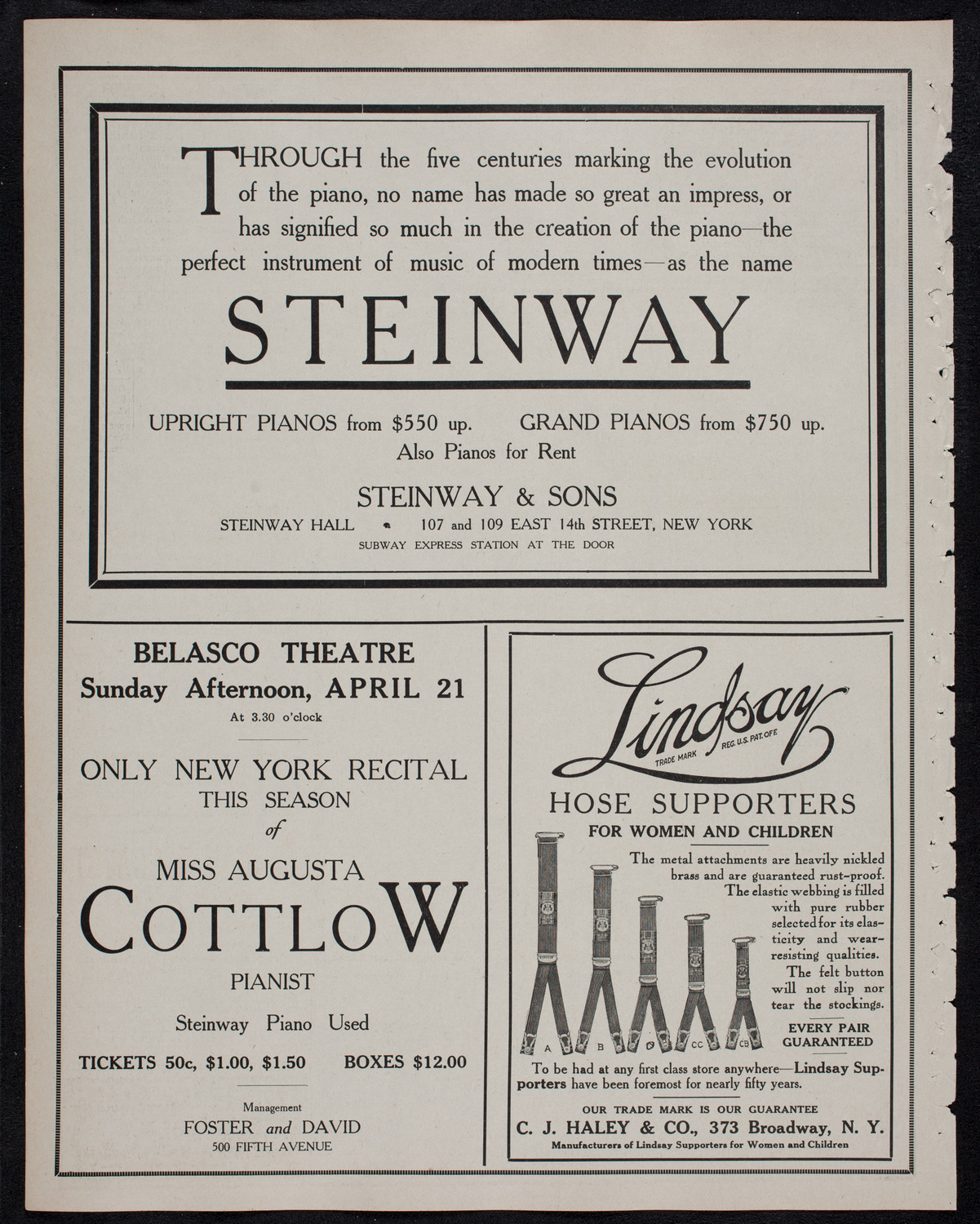 Vladimir de Pachmann, Piano, April 13, 1912, program page 4