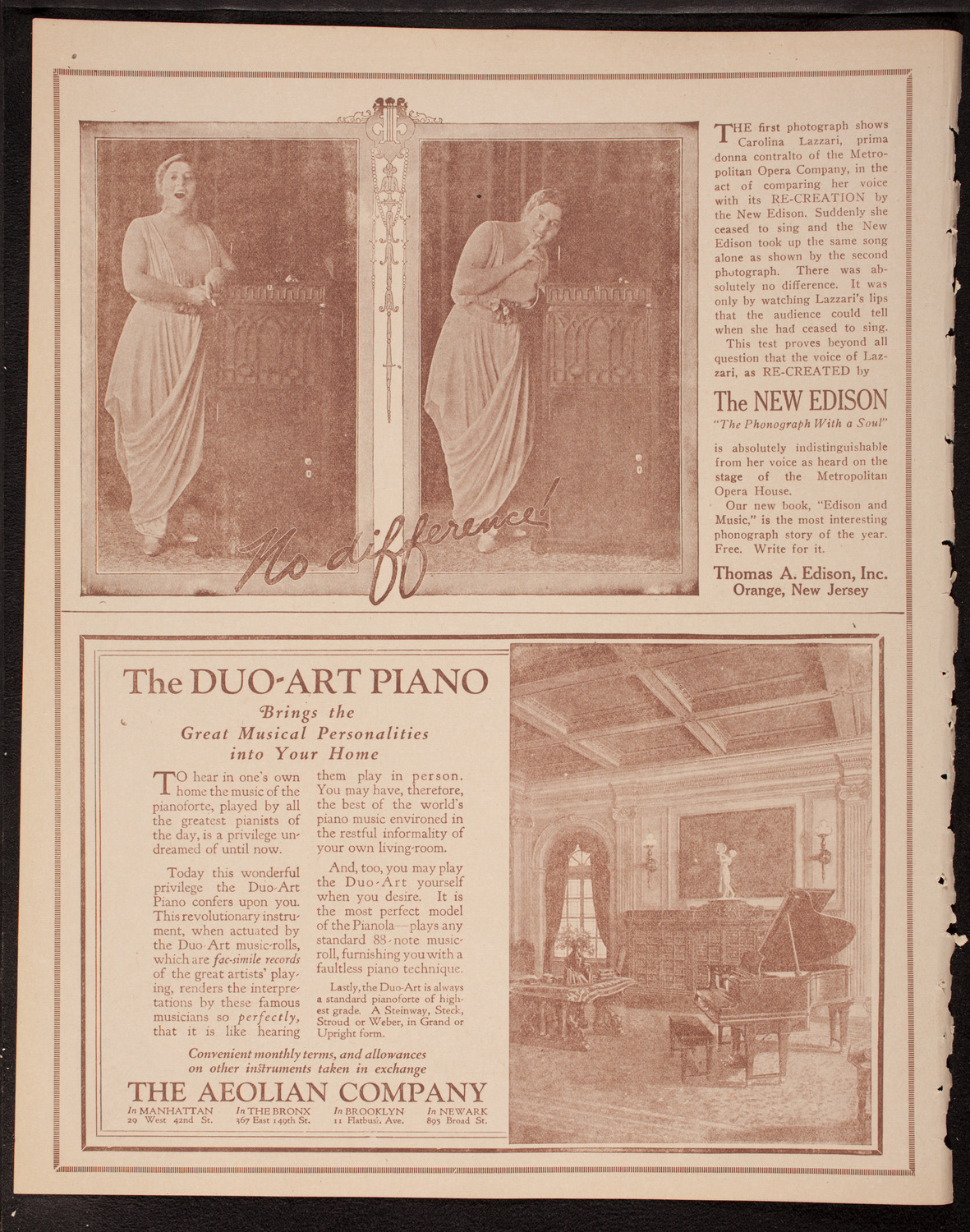 Sophie Braslau, Contralto, November 9, 1919, program page 2