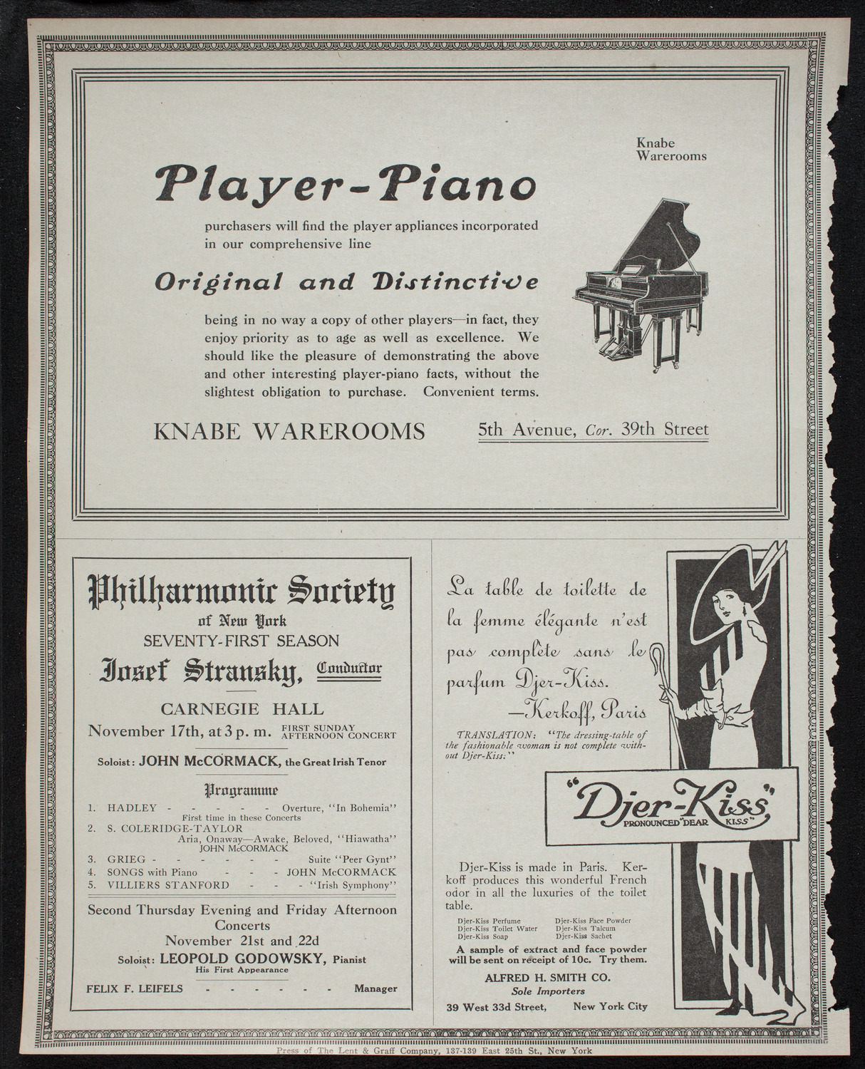 New York Philharmonic, November 15, 1912, program page 12