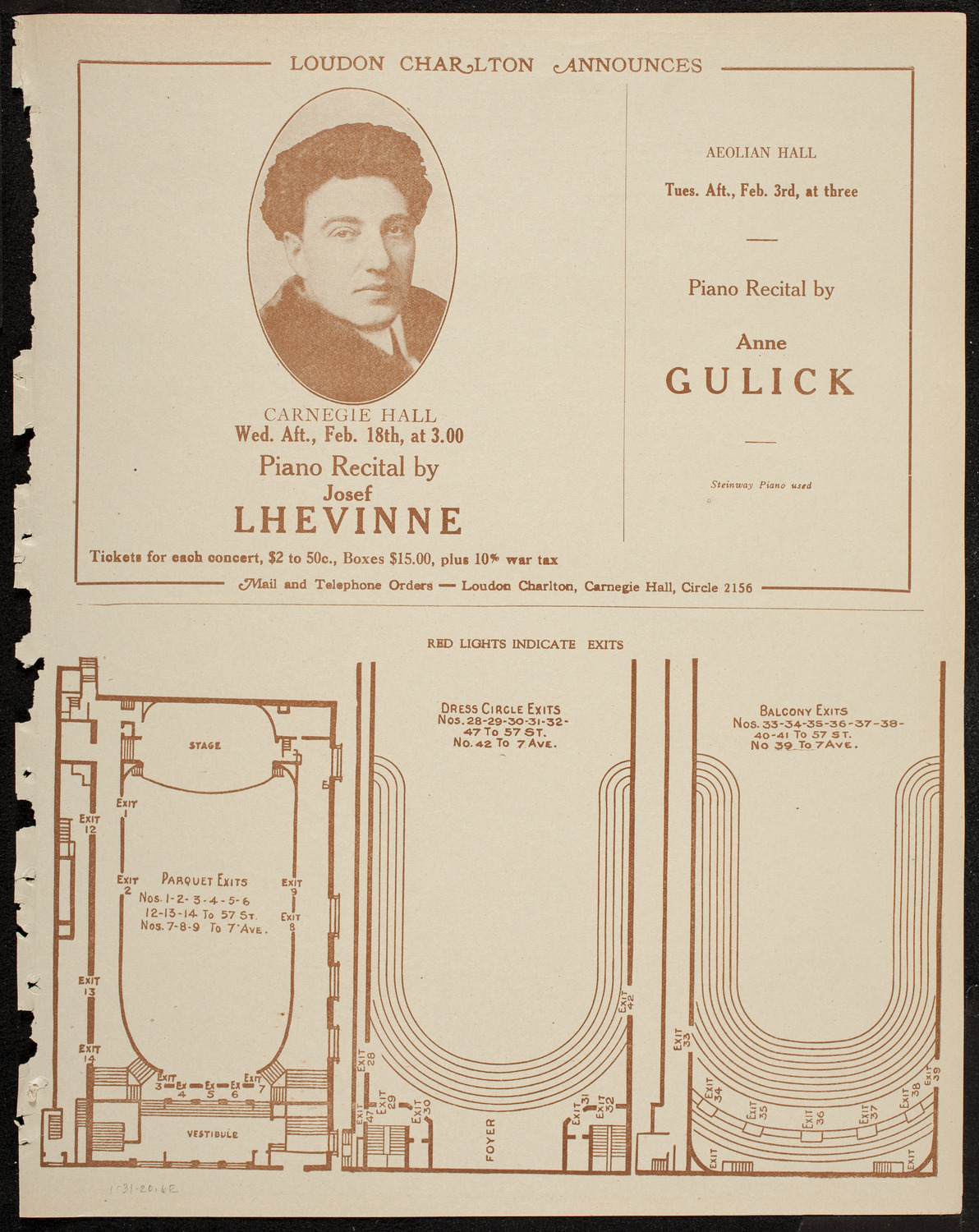 New York Symphony Orchestra, January 31, 1920, program page 11