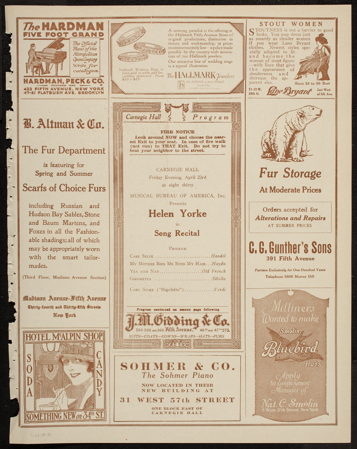 Dirk Foch Symphony Concert, April 21, 1920, program page 5