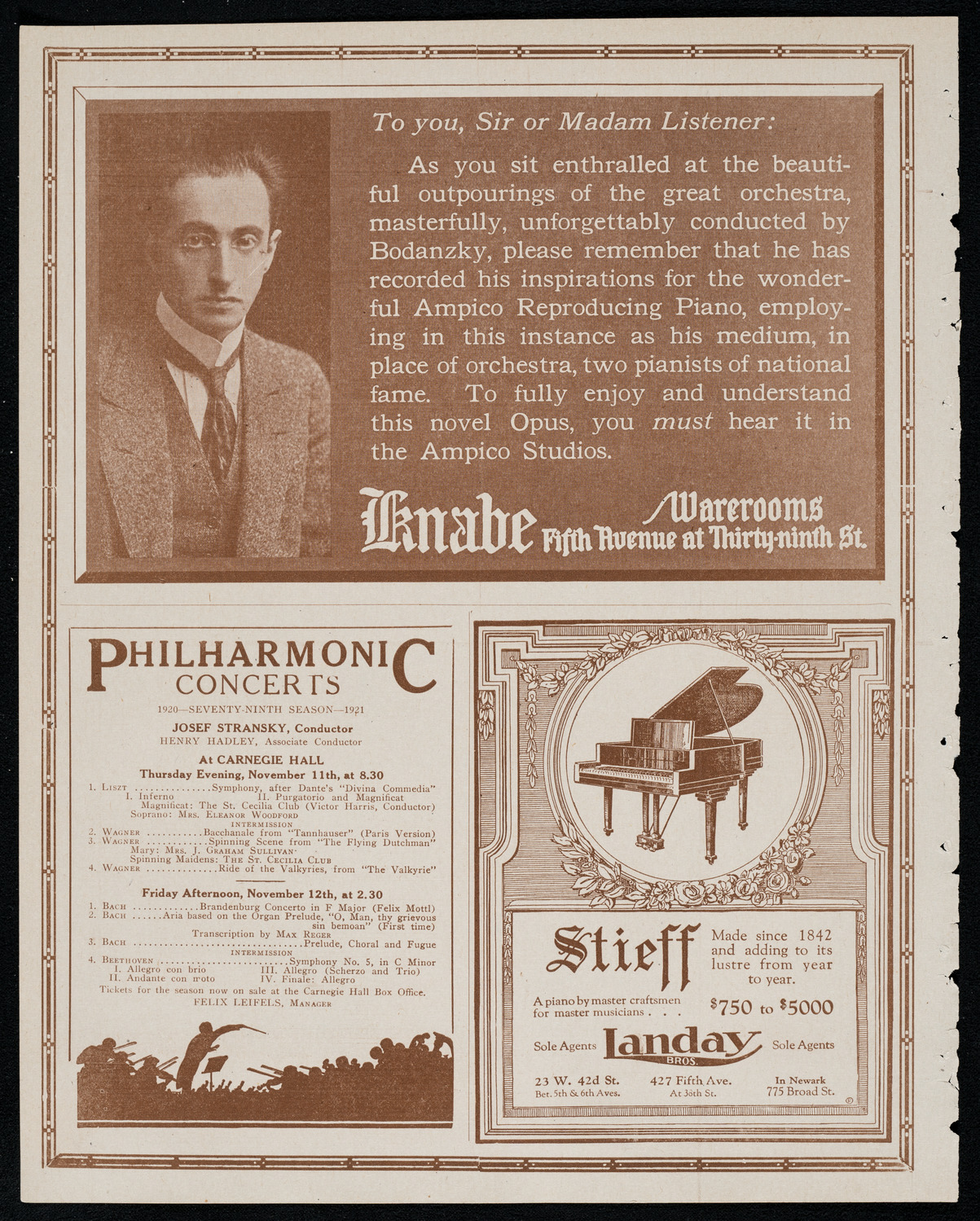 Sascha Jacobsen, Violin, November 10, 1920, program page 12