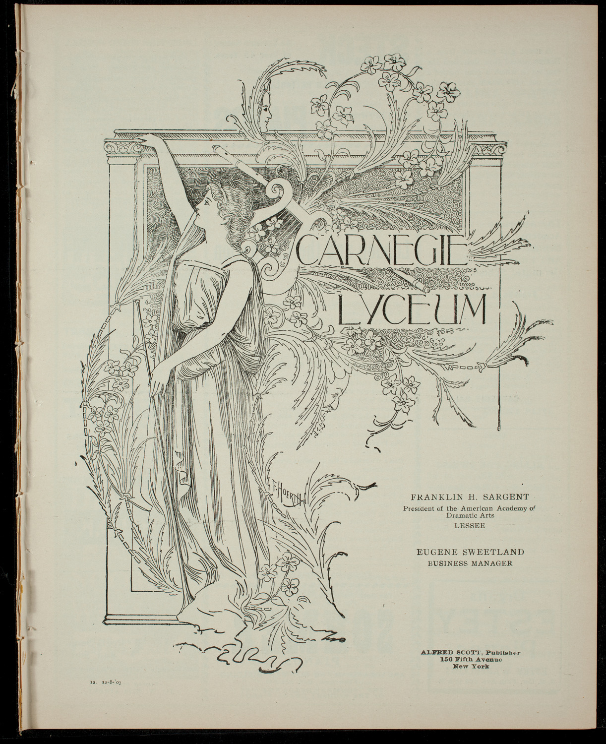 Lecture on London and the Coronation, December 8, 1903, program page 1