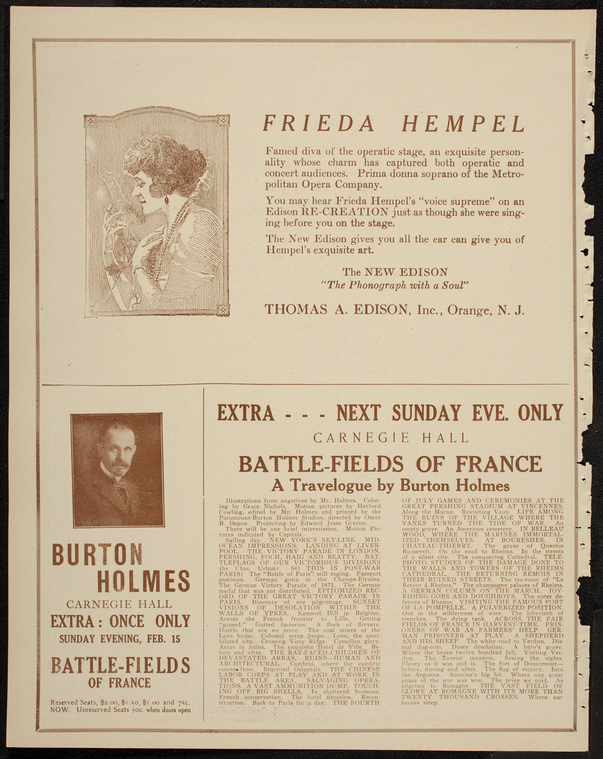 Burton Holmes Travelogue: Vanished Russia, February 9, 1920, program page 2