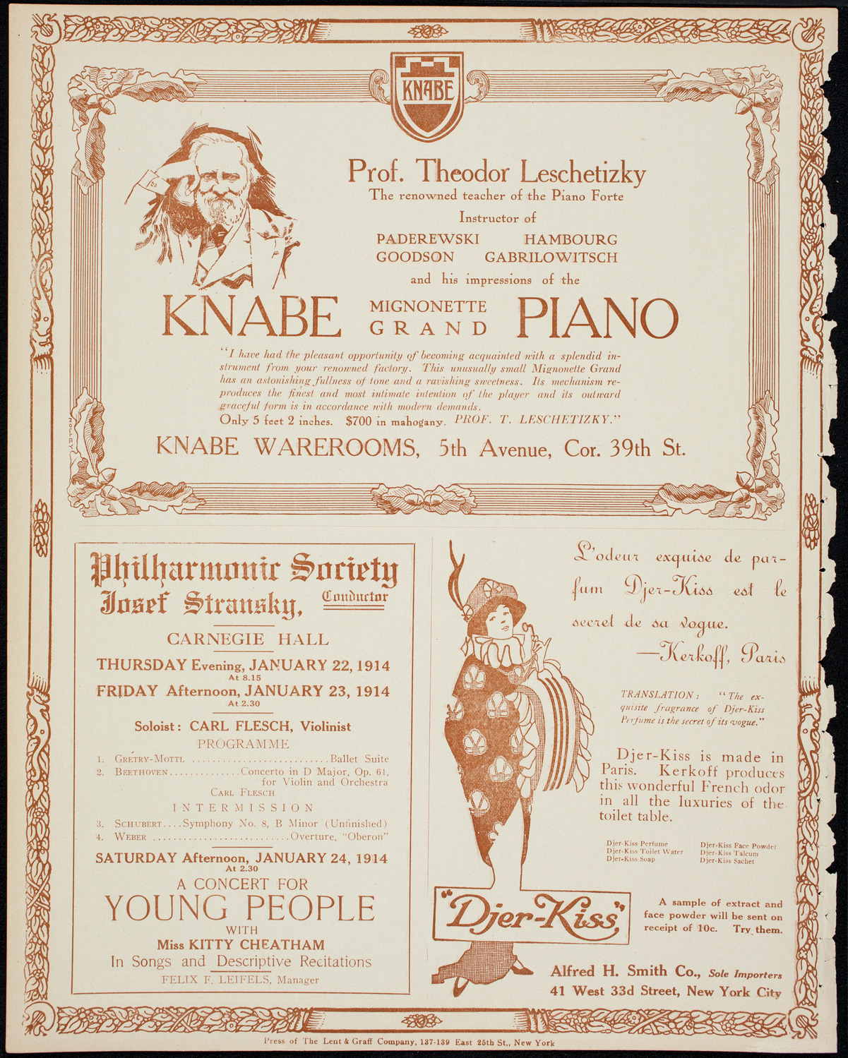 Schola Cantorum of New York, January 20, 1914, program page 12