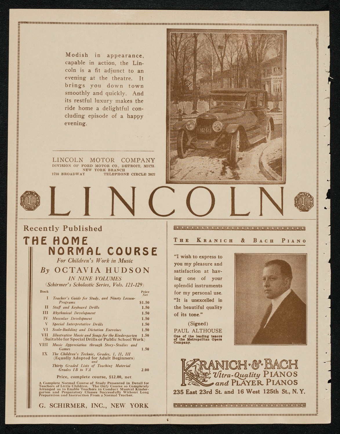 New York Symphony Orchestra, March 6, 1924, program page 6