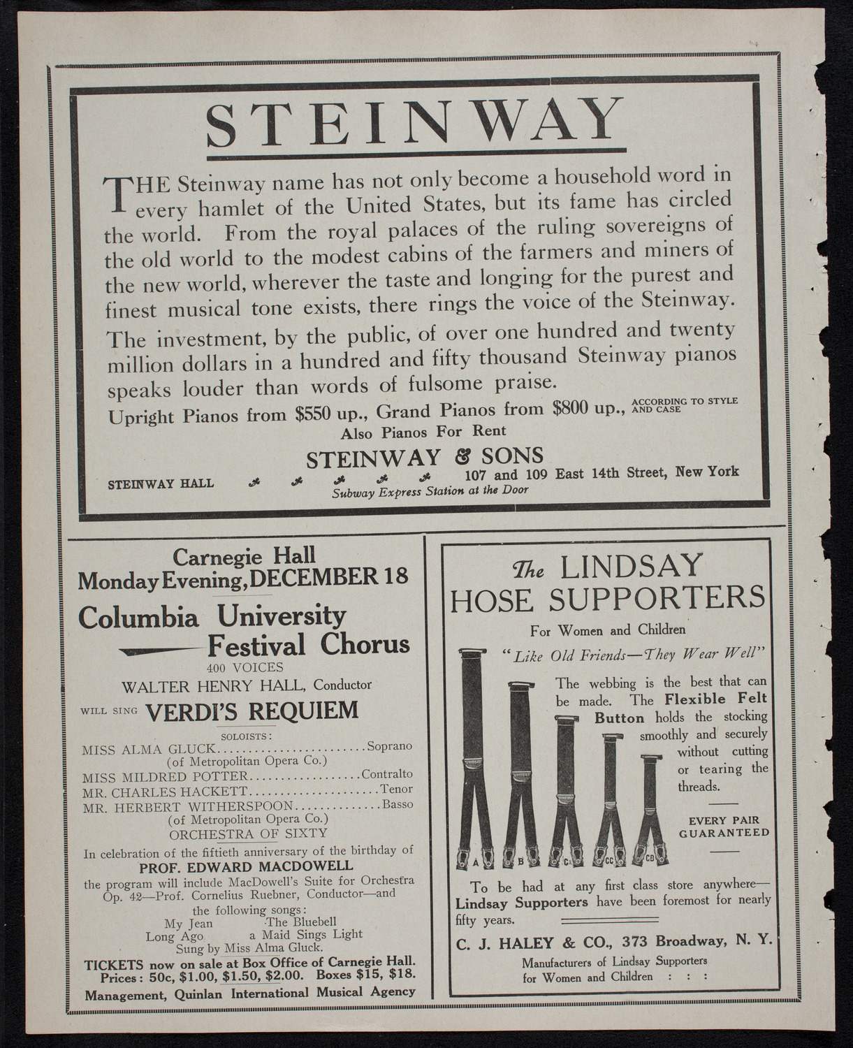 Theodore Thomas Orchestra, December 13, 1911, program page 4