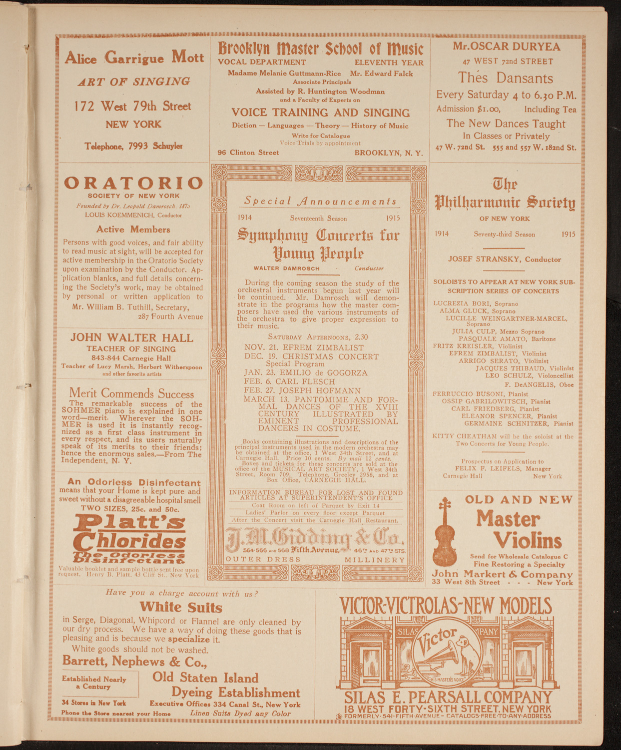 Carl Friedberg, Piano, November 2, 1914, program page 9