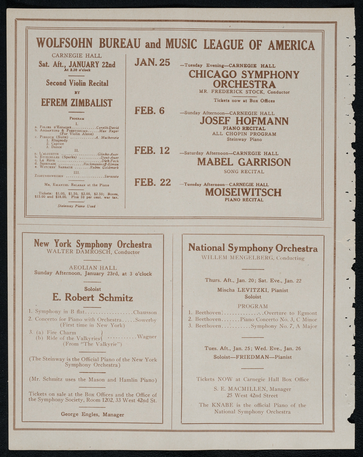 Burton Holmes Travelogue: Jerusalem, January 17, 1921, program page 8