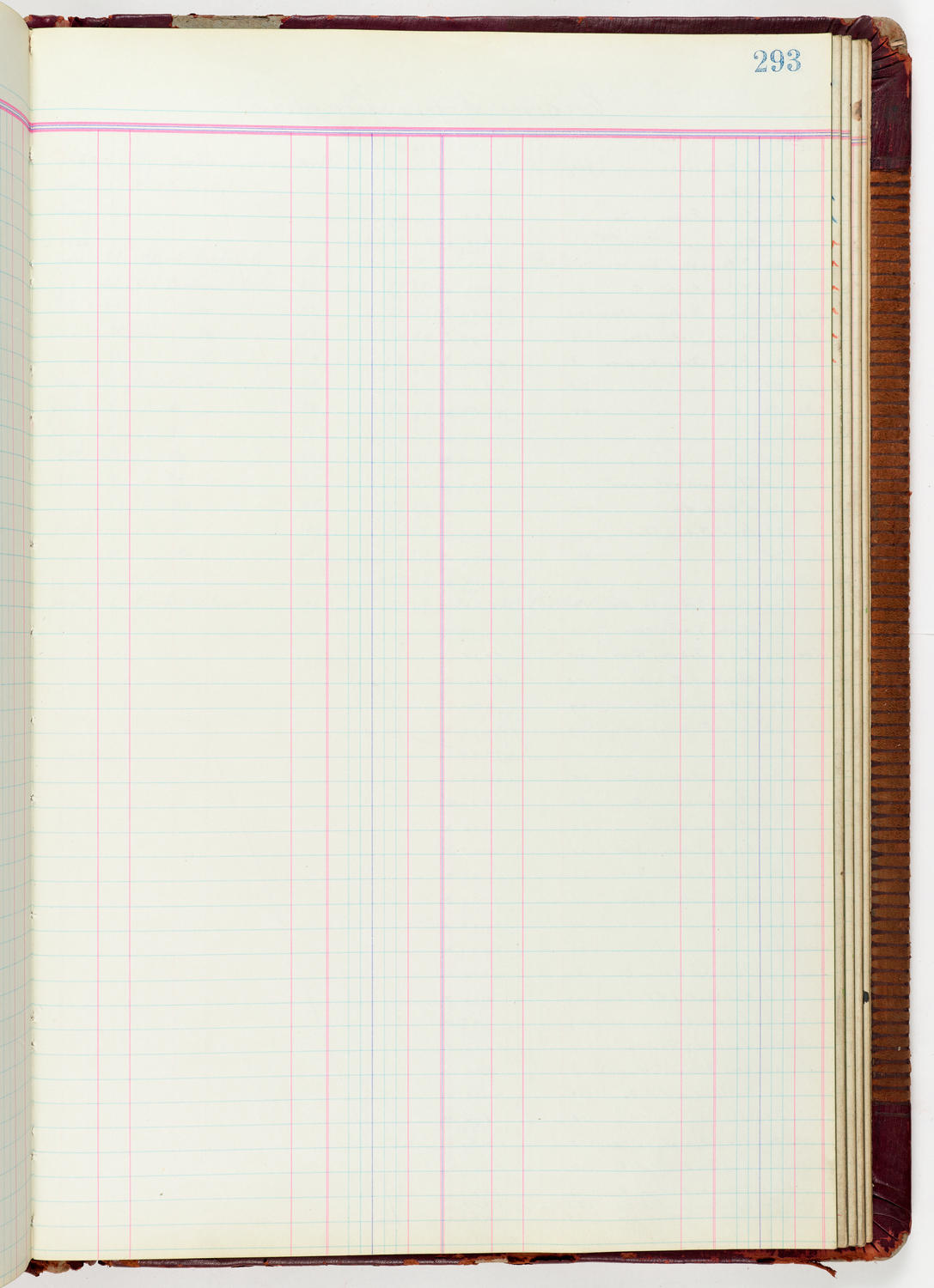 Music Hall Accounting Ledger Journal, volume 6, page 293