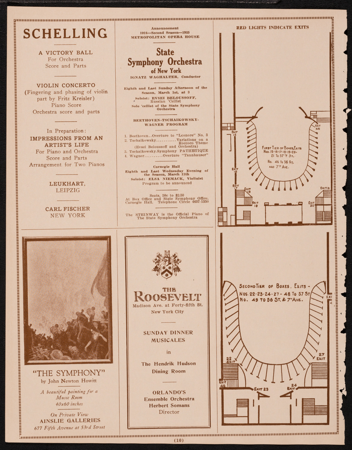 State Symphony Orchestra of New York, February 25, 1925, program page 10