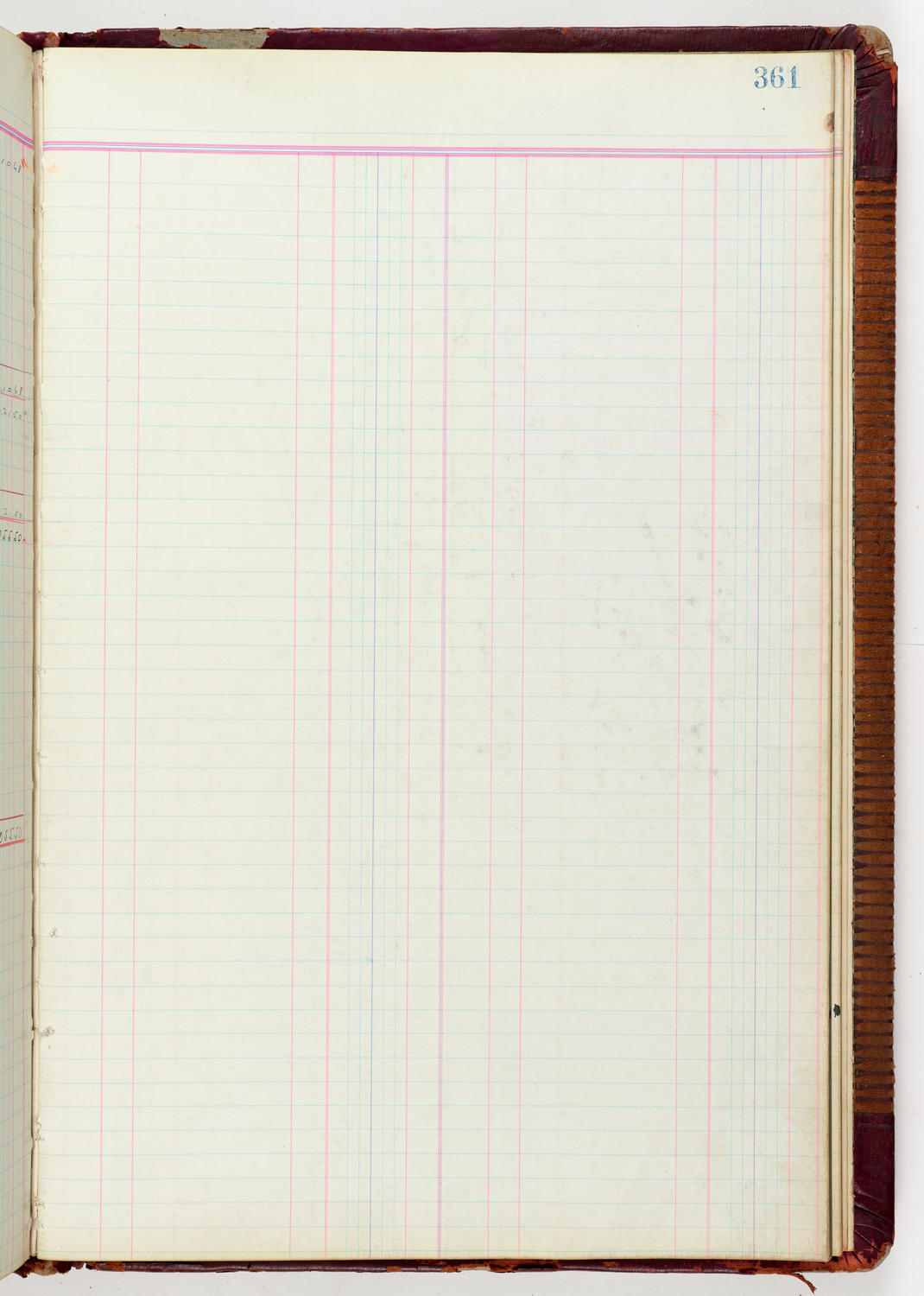 Music Hall Accounting Ledger Journal, volume 6, page 361