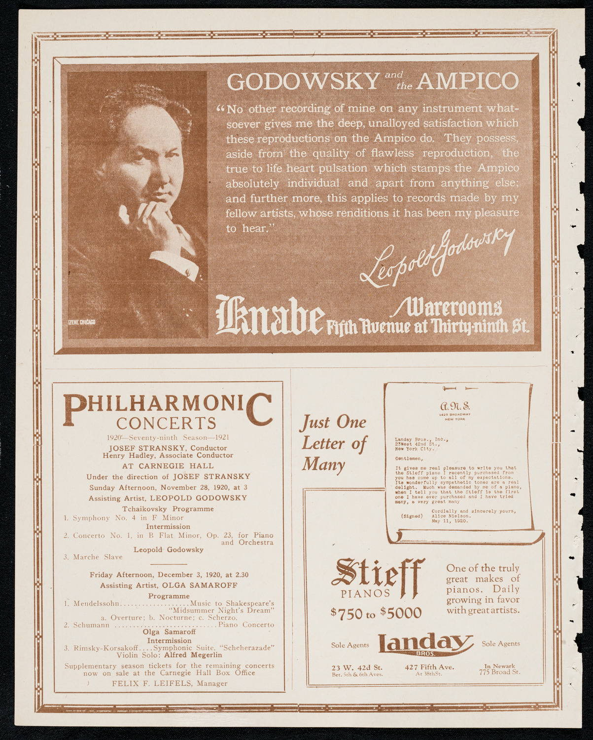 Social and Scientific Society Gala Concert, November 27, 1920, program page 12