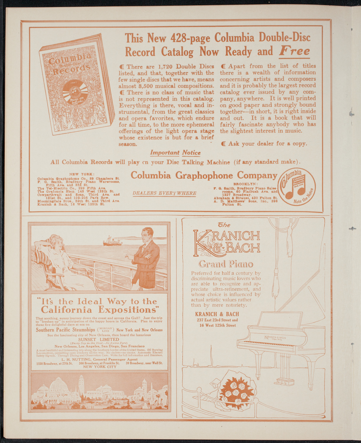 John McCormack, Tenor, April 11, 1915, program page 6