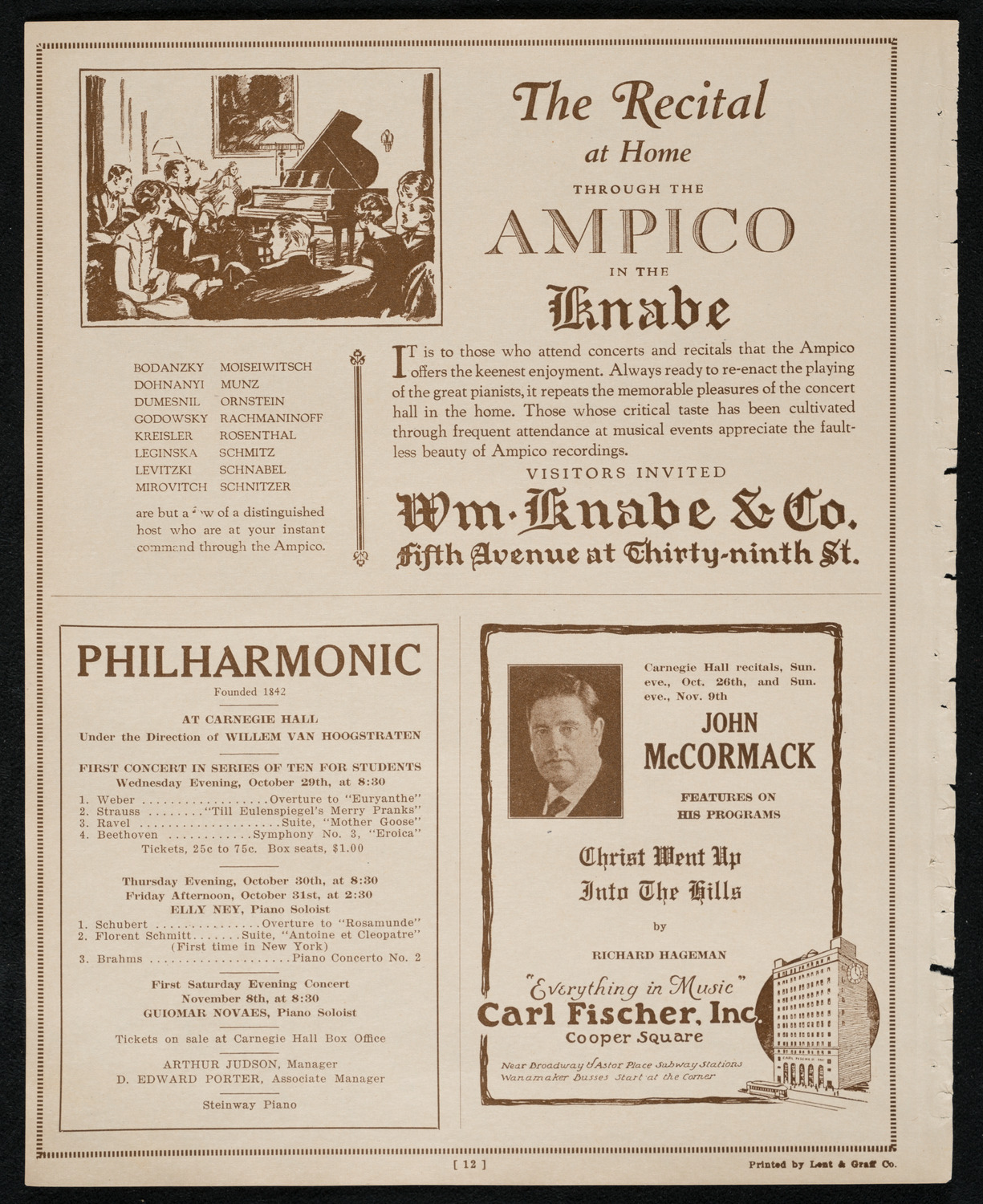 Louise Homer, Contralto, and Louise Homer Stires, Soprano, October 26, 1924, program page 12