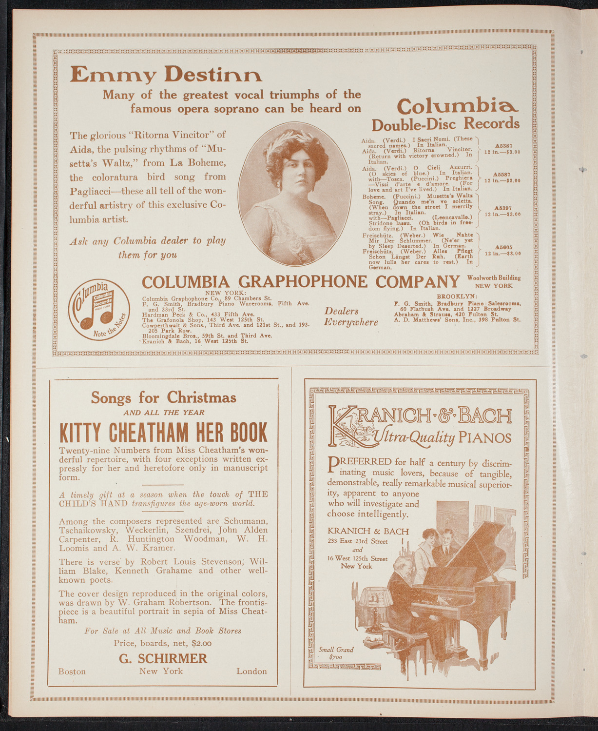 Julia Culp, Contralto, December 16, 1915, program page 6